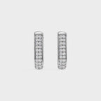 Round Diamond Huggie Hoops