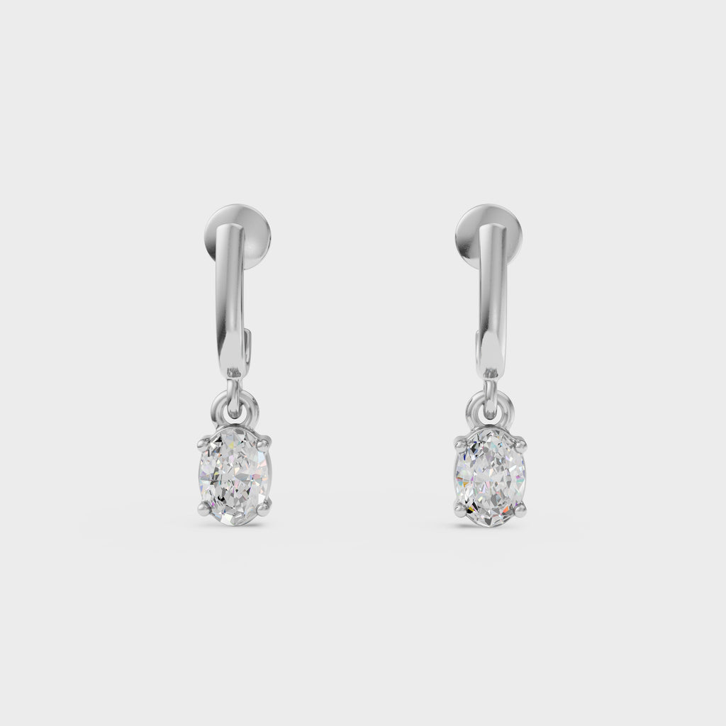 Suspended Brilliance Diamond Drop Earrings