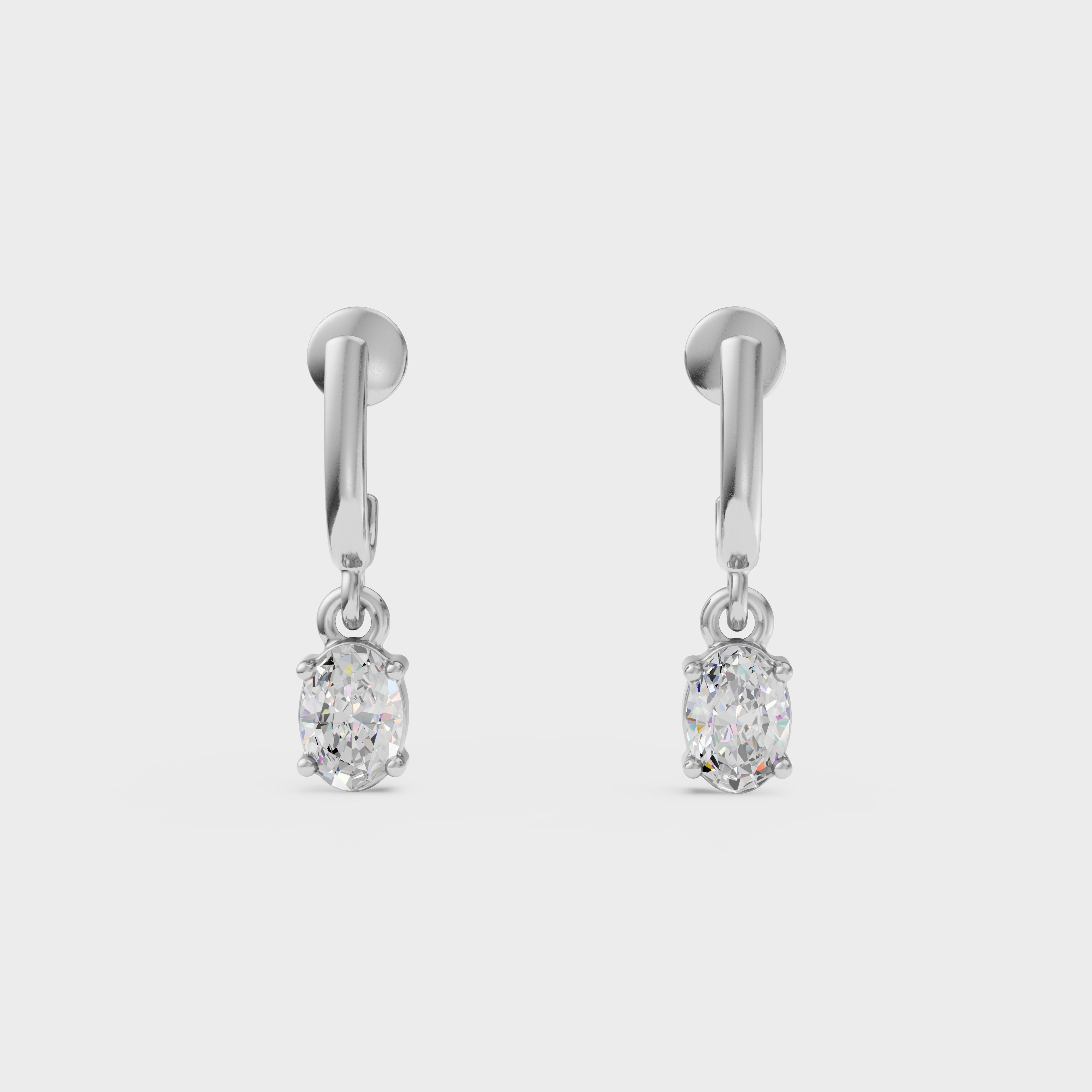 Suspended Brilliance Diamond Drop Earrings