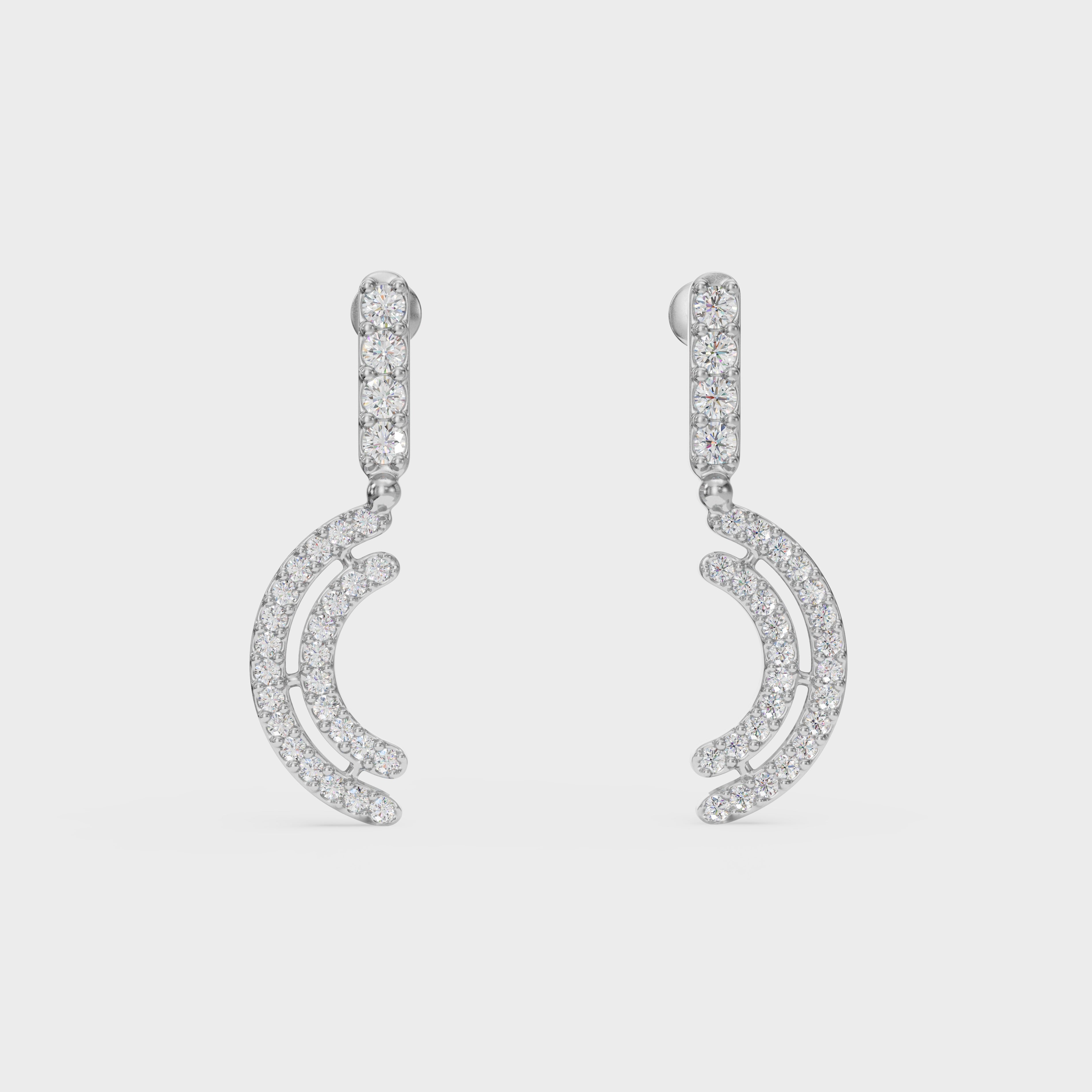 Crescent Wave Diamond Drops
