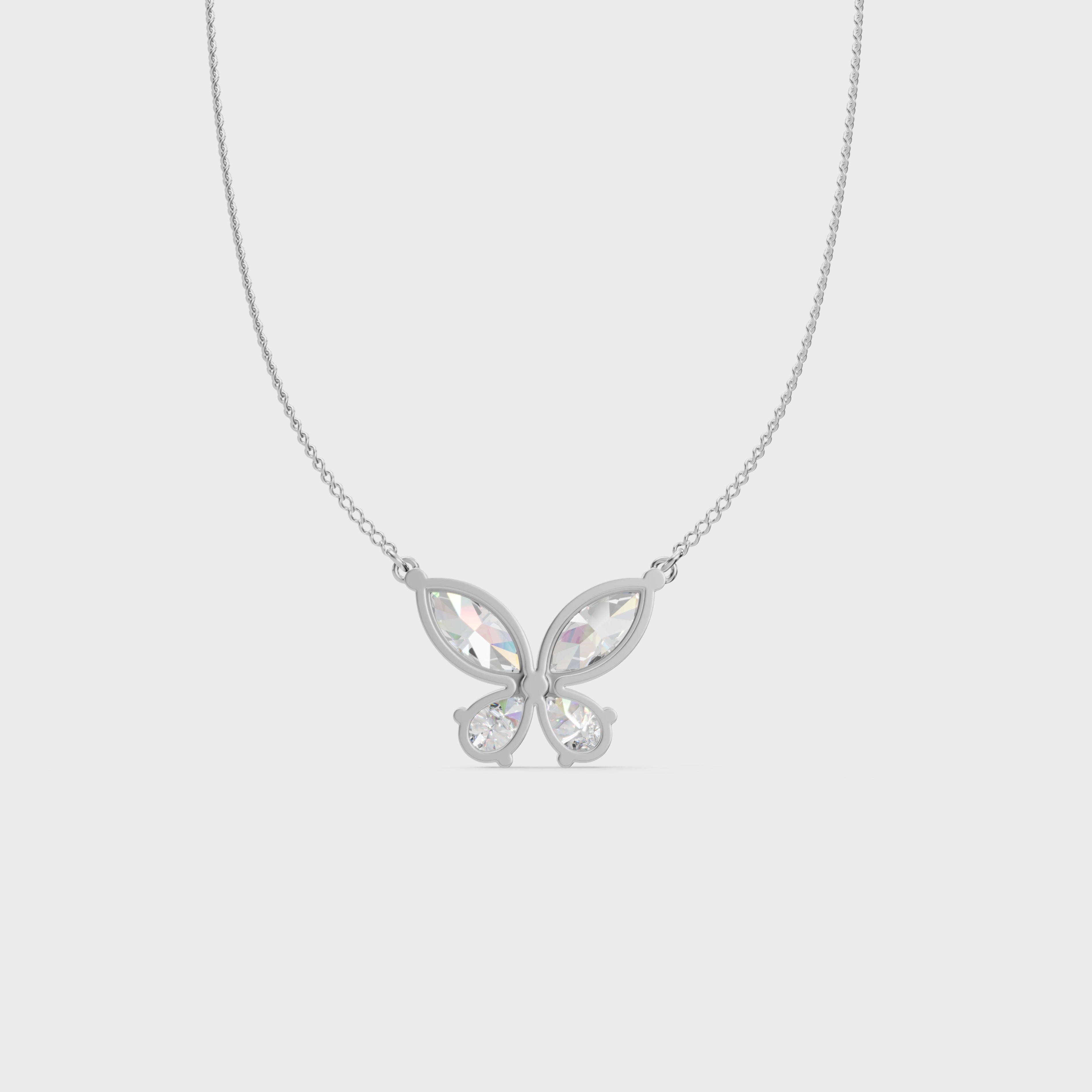 Flying Beauty Butterfly Elegant Marquise Cut Pendant