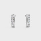 Sleek Diamond J-Hoops