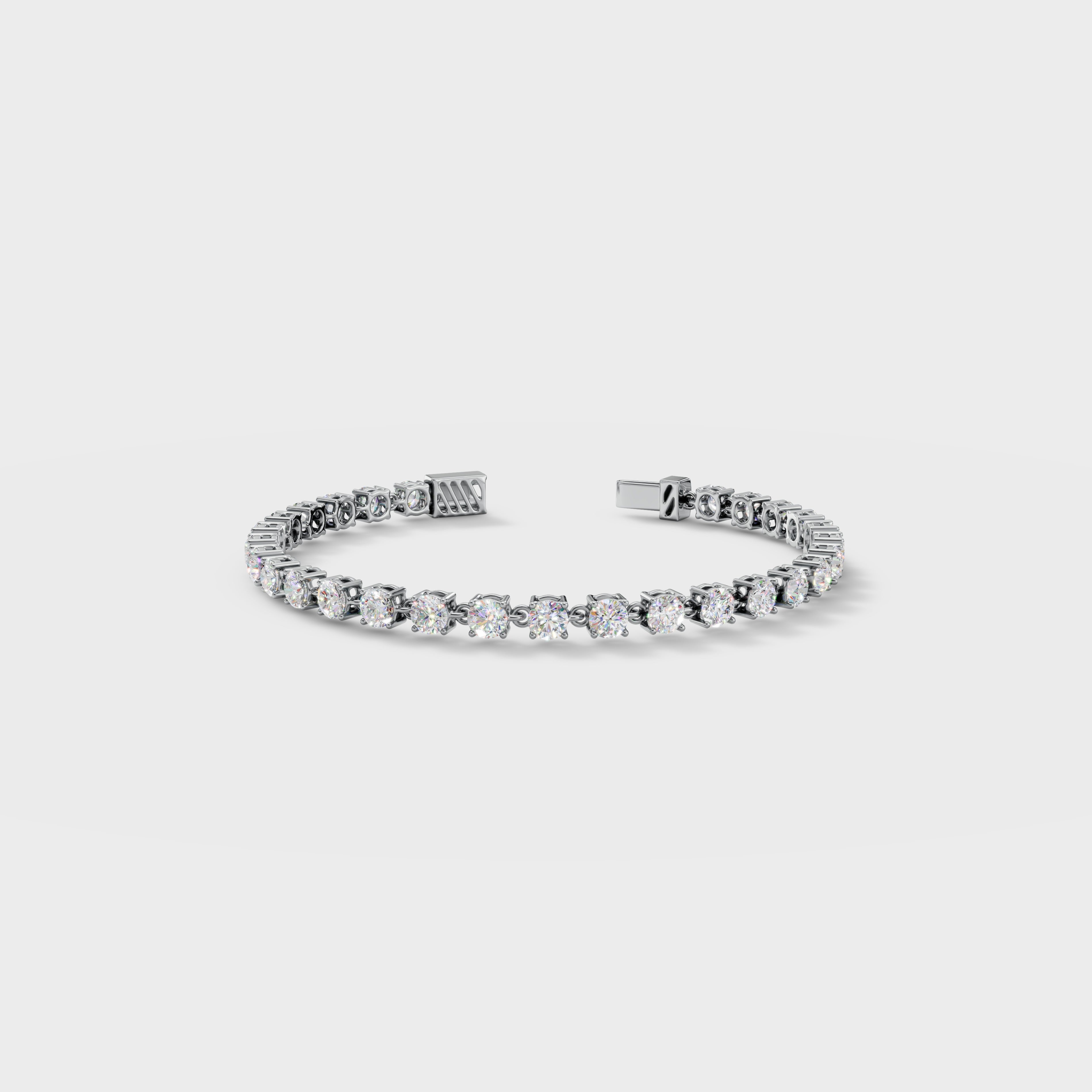 Round Cut Diamond Tennis Bracelet