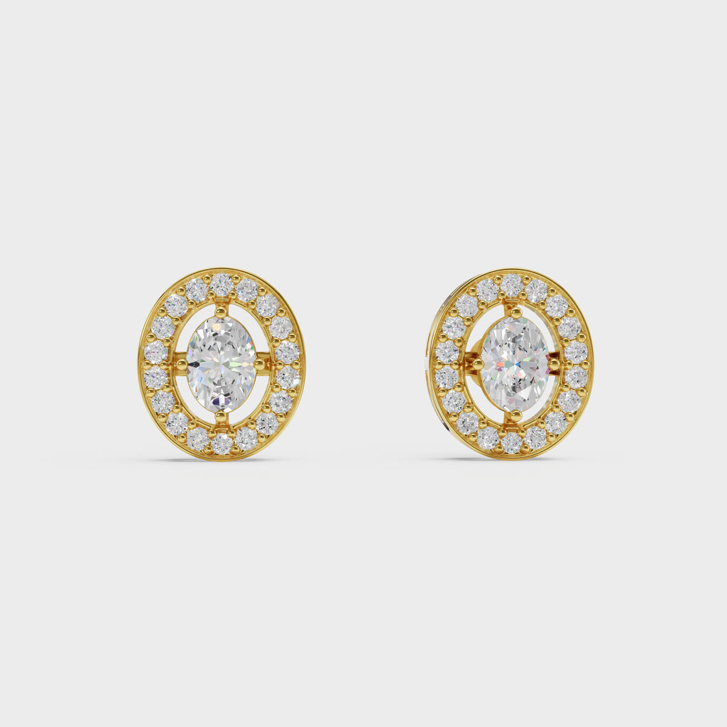 Diamond Aura Stud Earrings