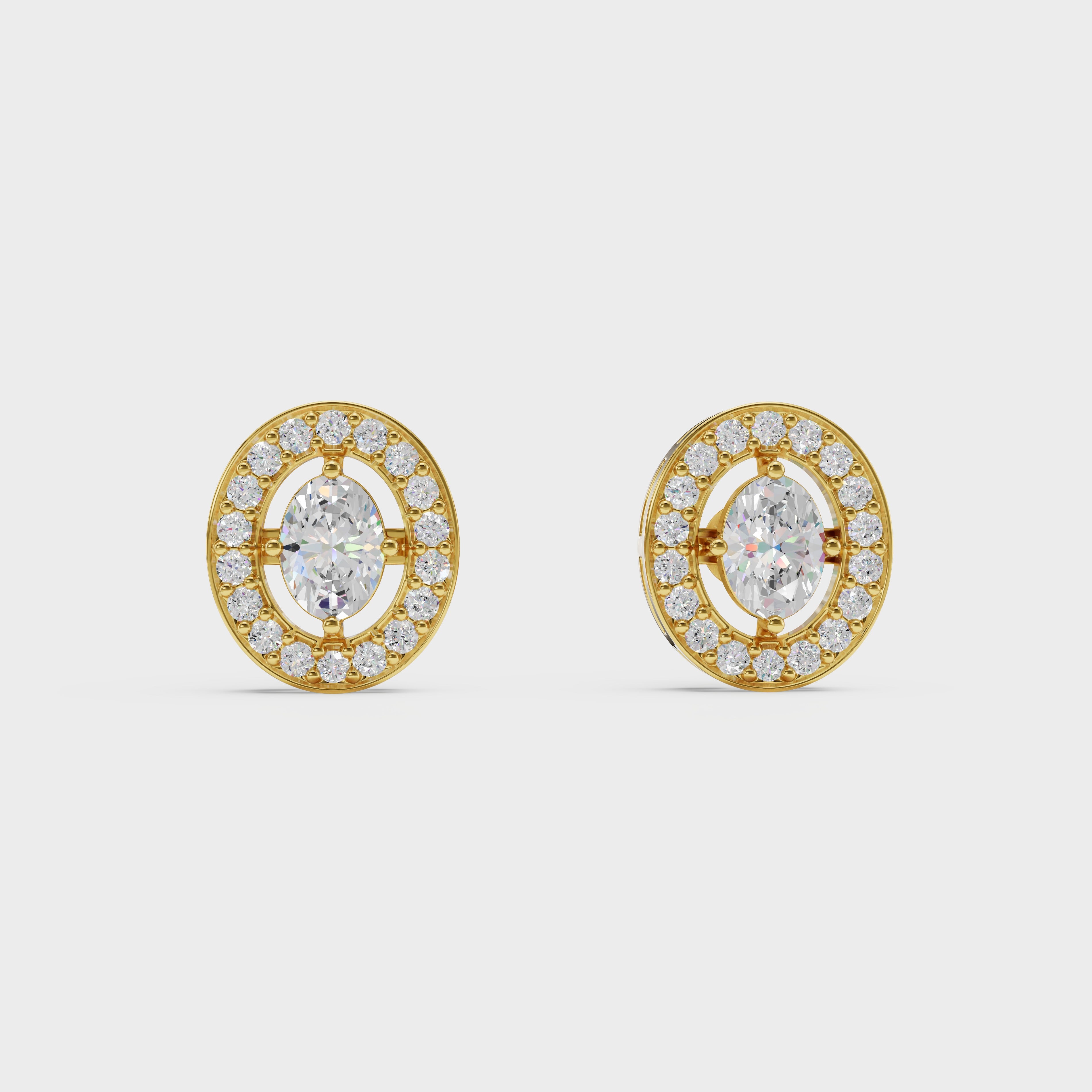 Diamond Aura Stud Earrings