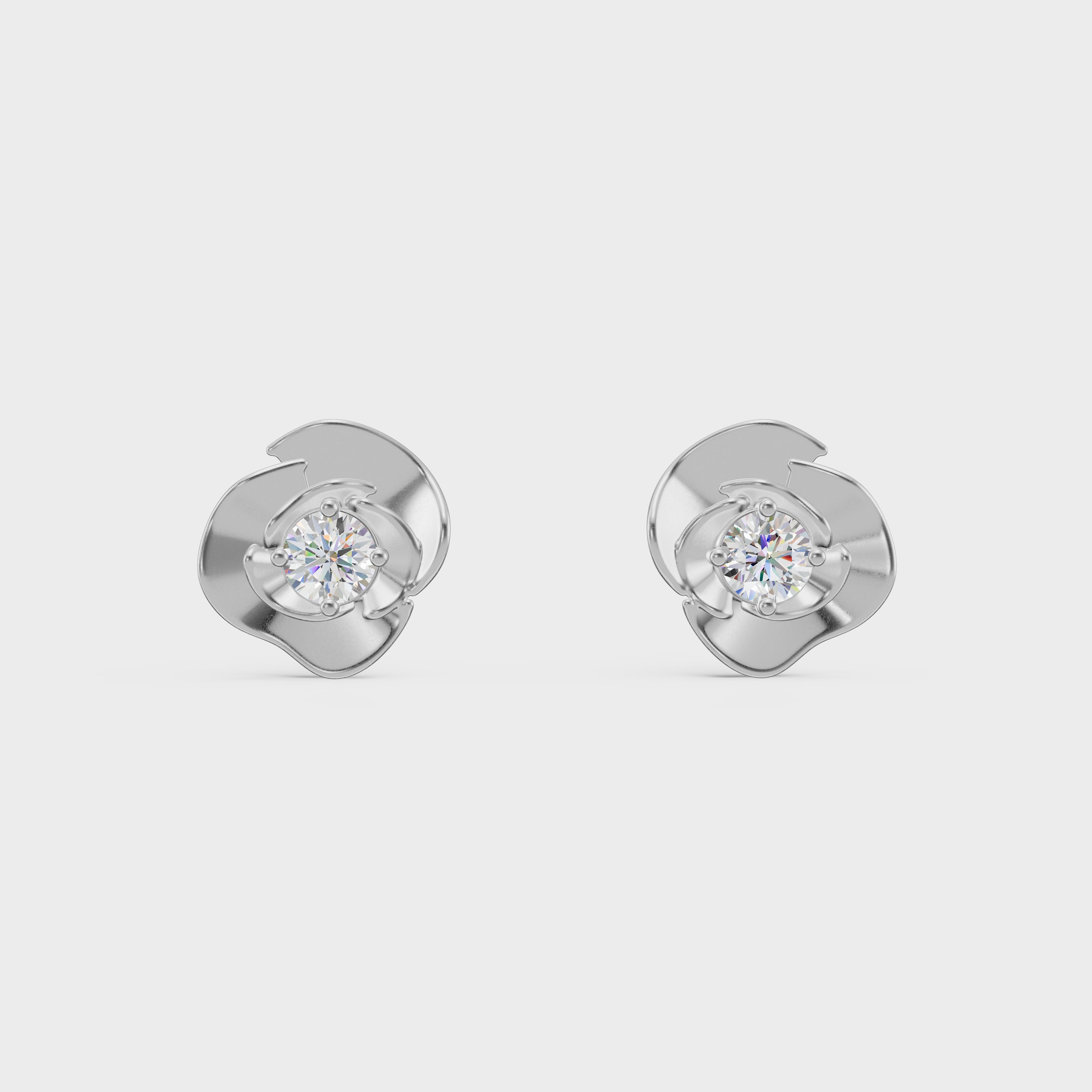Diamond Petal Earrings