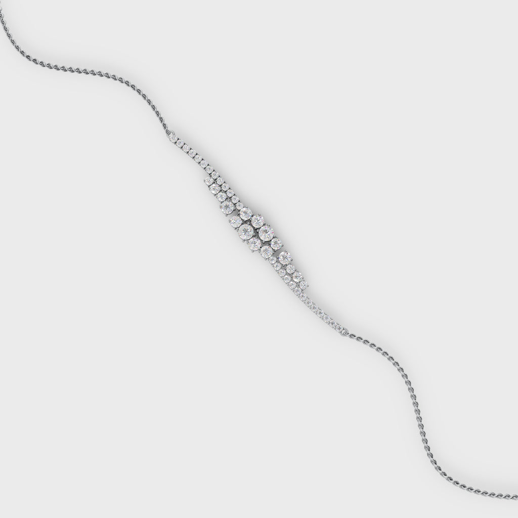 Luxury Cluster Cubic Zicronia Diamond Bracelet