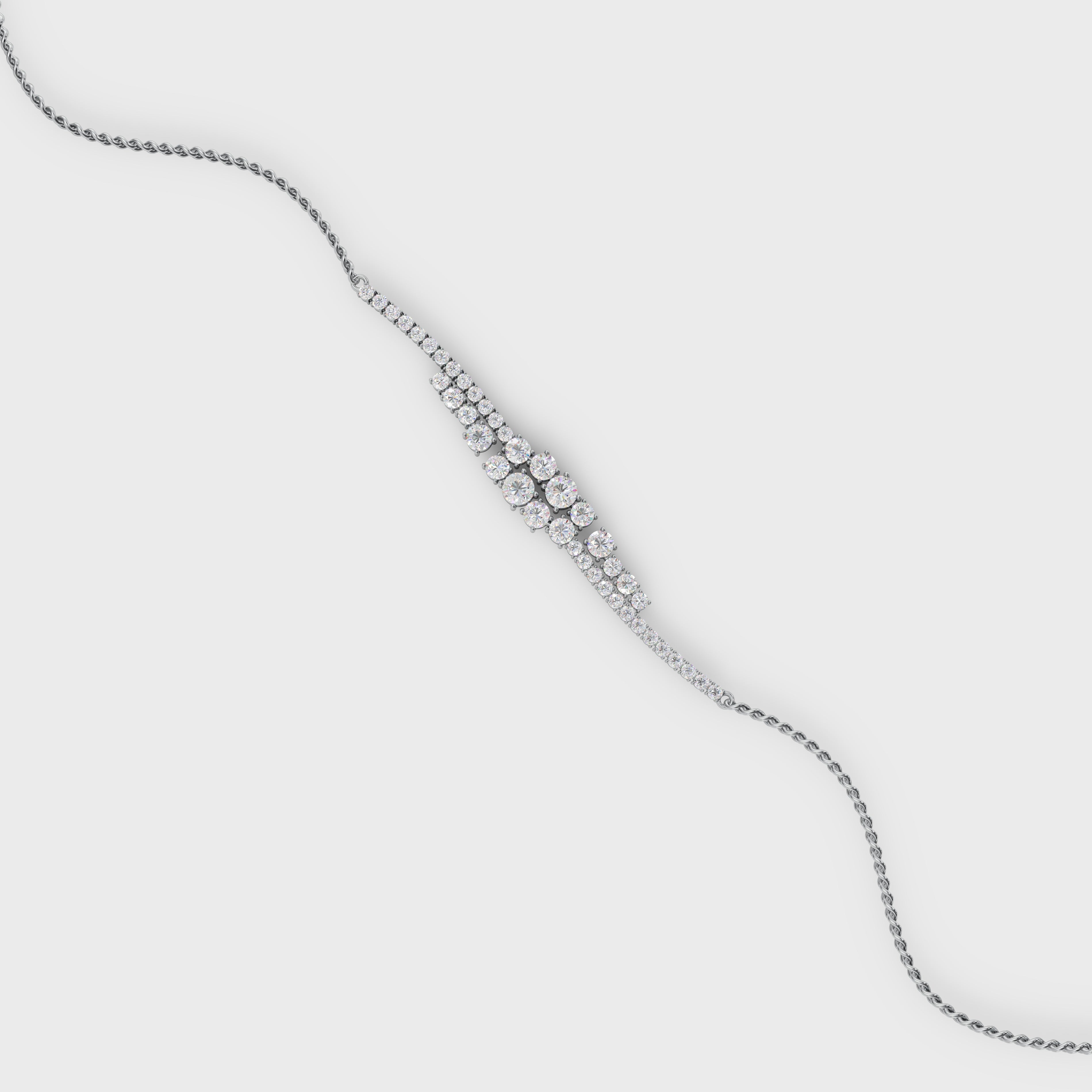 Luxury Cluster Cubic Zicronia Diamond Bracelet