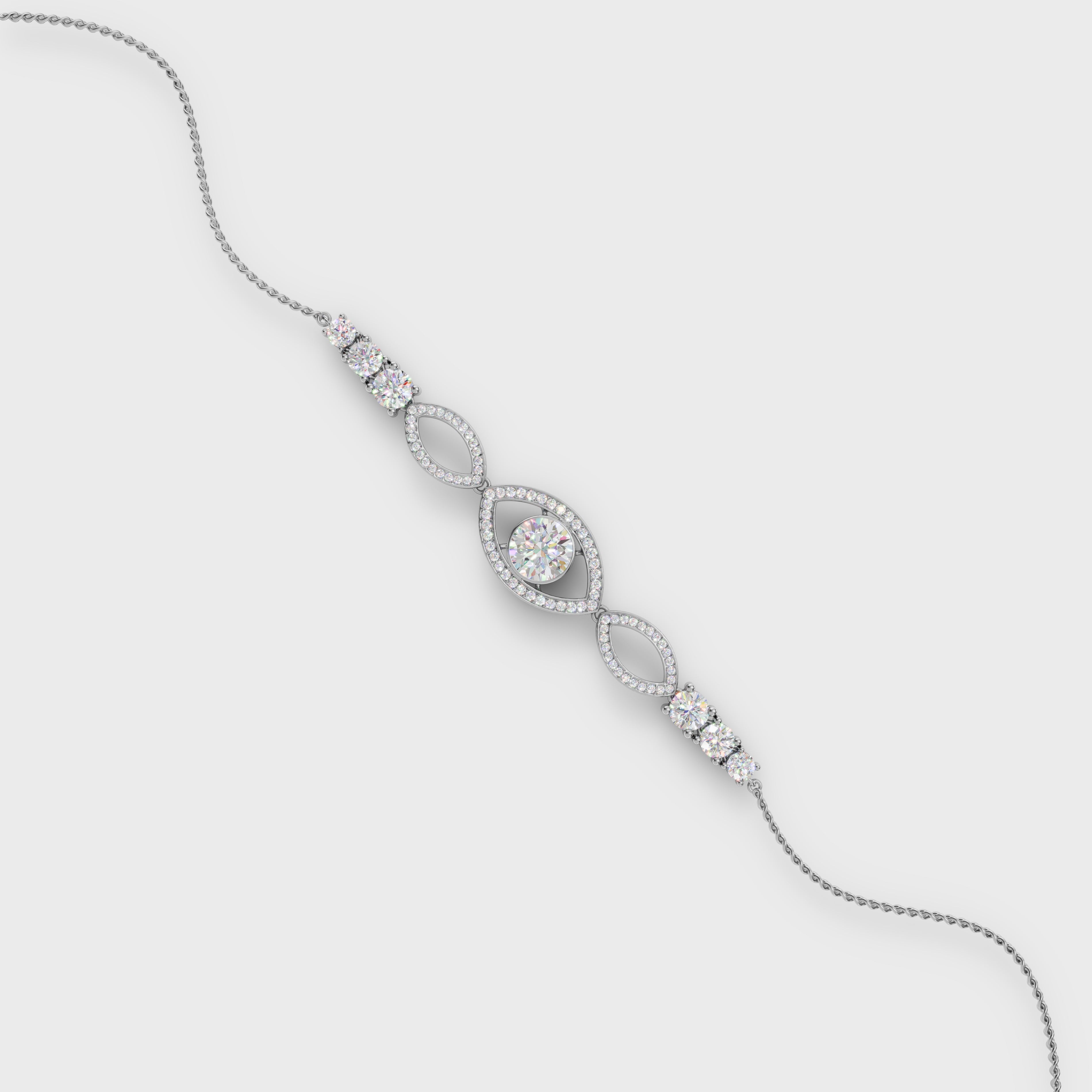 Good Vibes Only Evil Eye Diamond Protection Bracelet