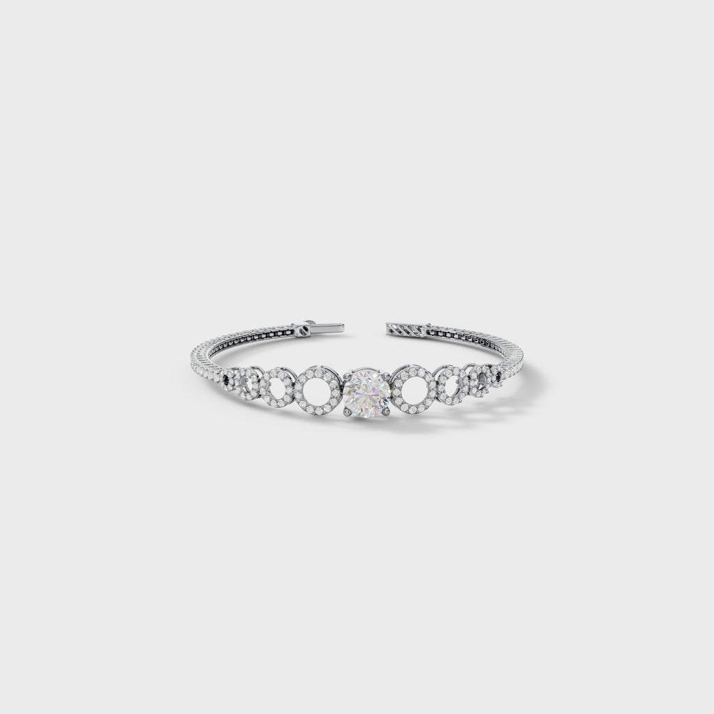 Halo Circle Solitaire Bracelet