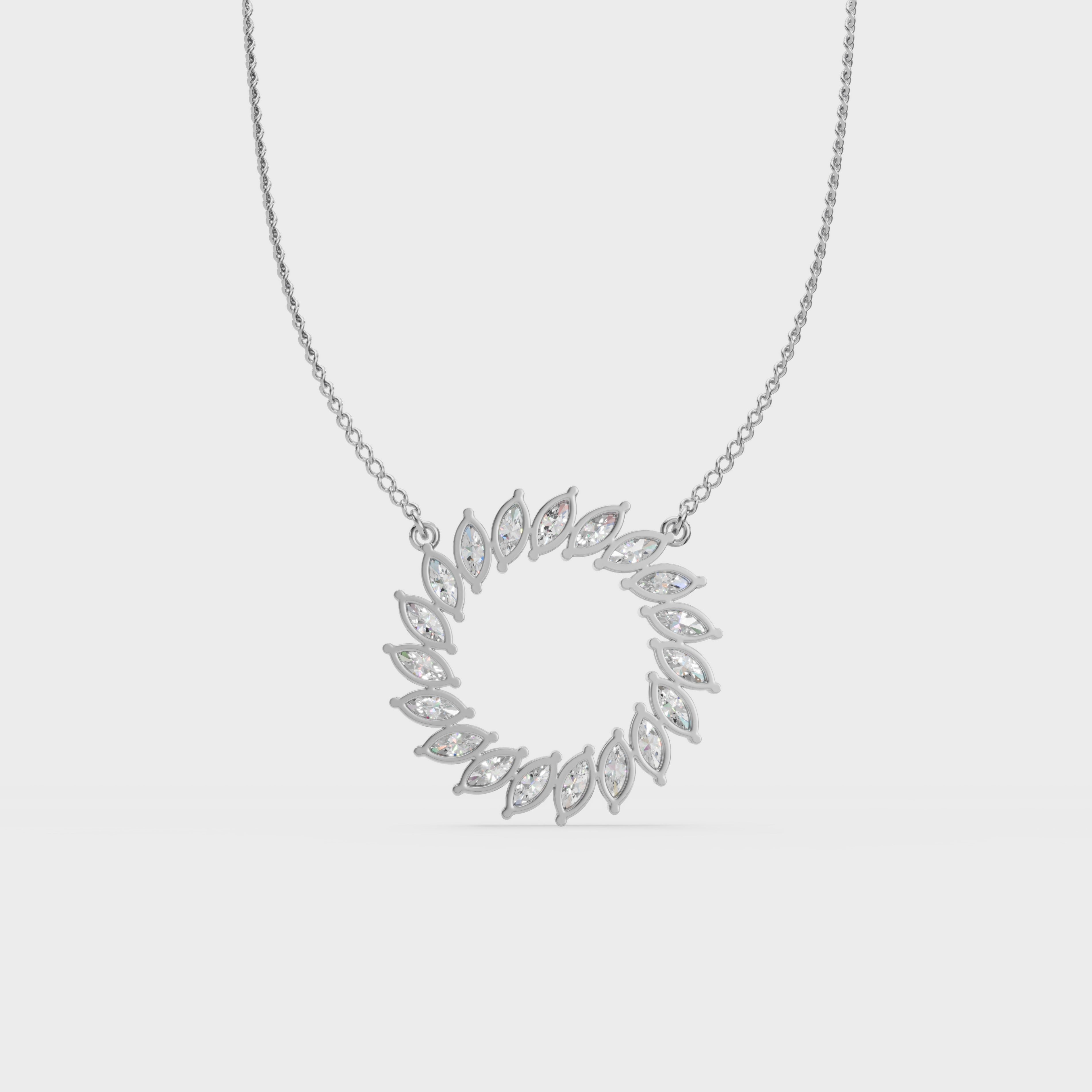 Circle Floral Burst Pendant