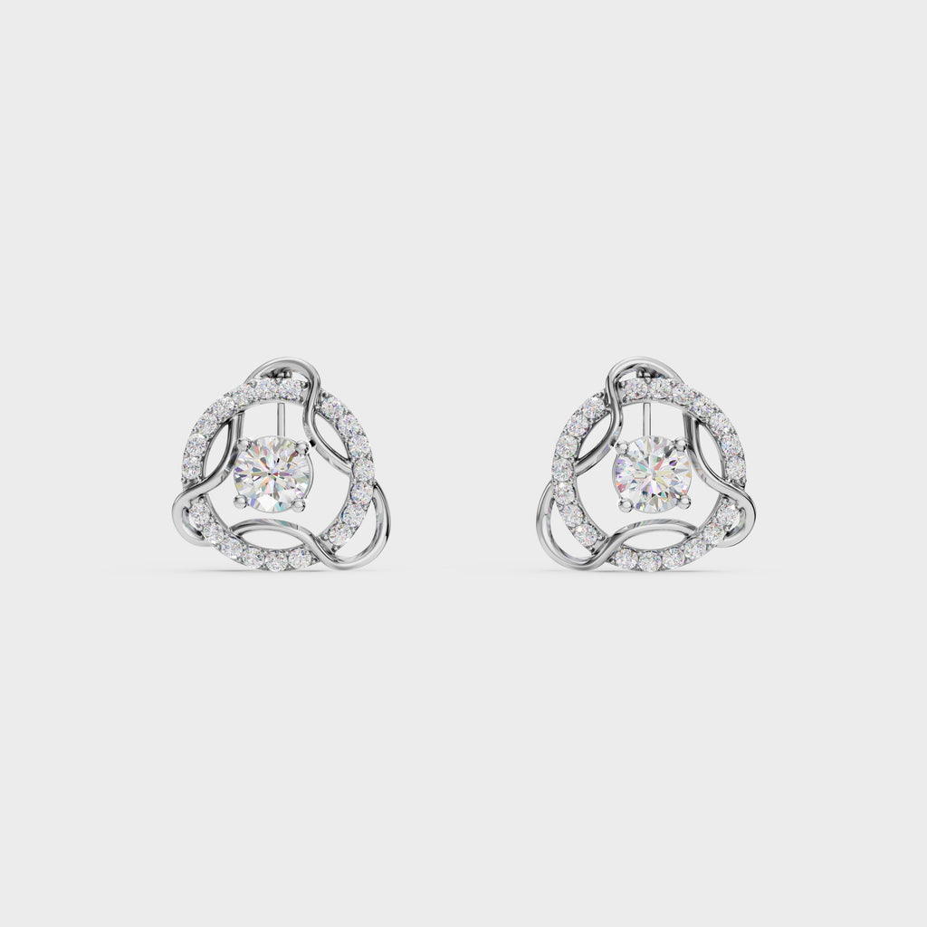 Modern Diamond 2 in 1 Earrings