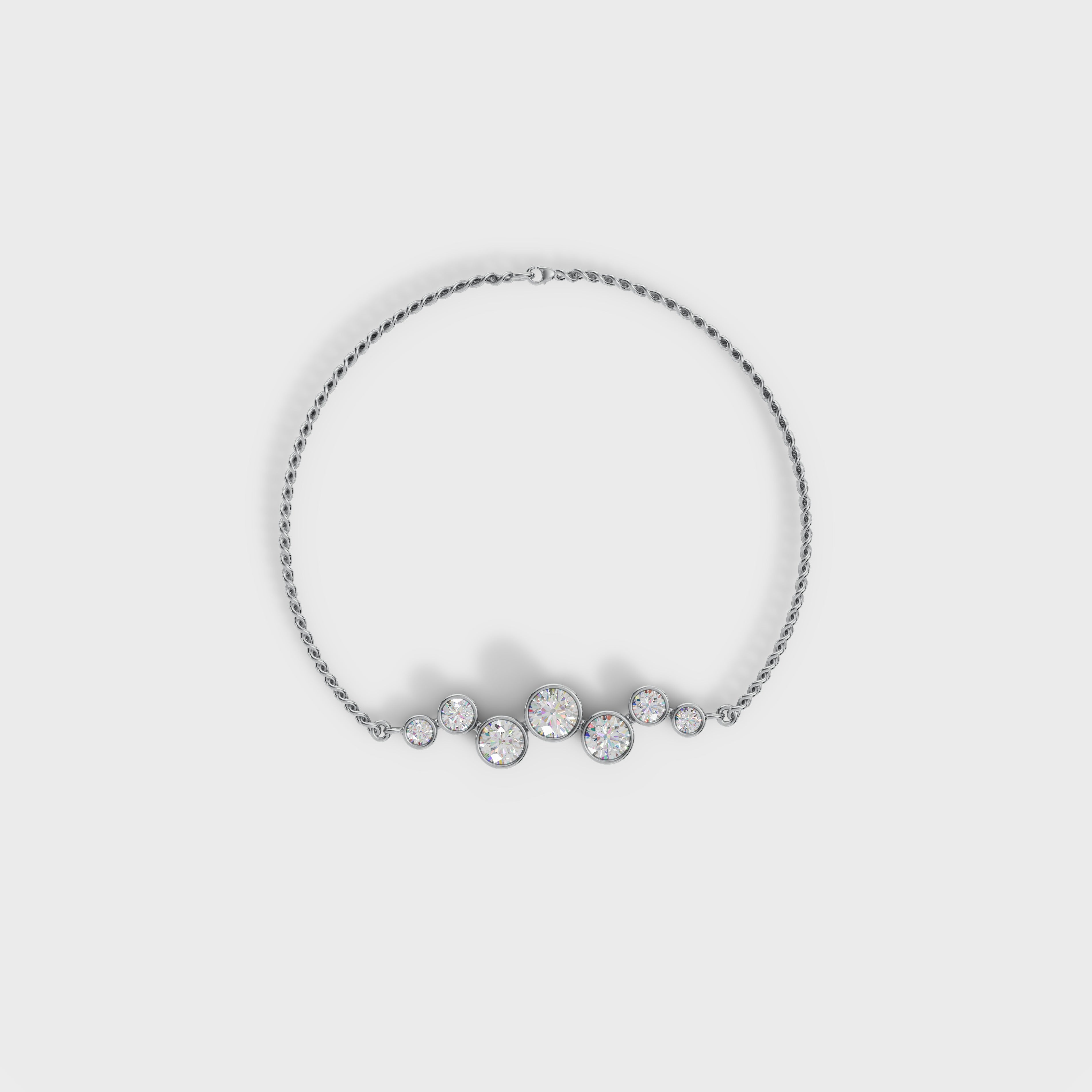 Sparkling Bezel Set Crystal Bracelet