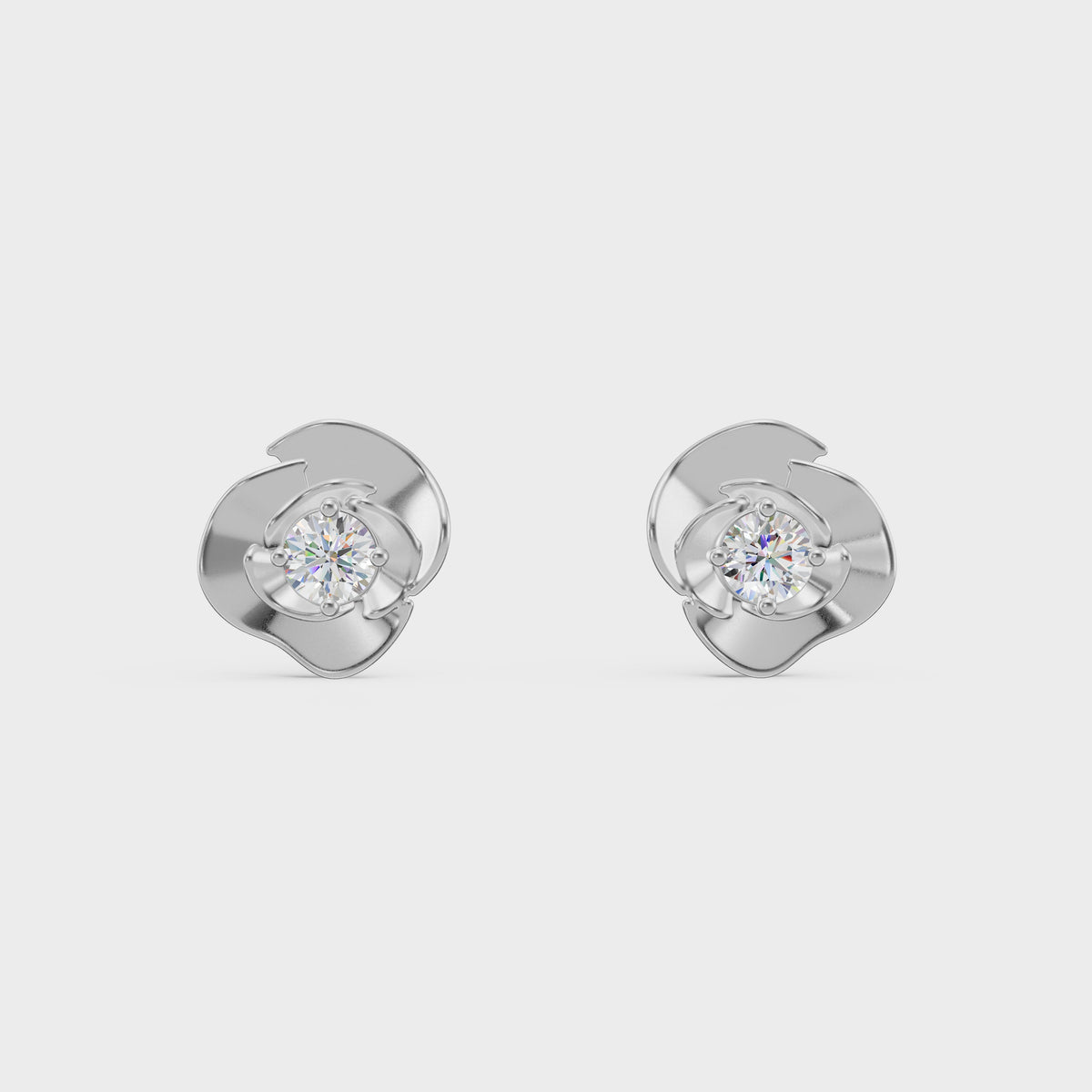 Diamond Petal Earrings