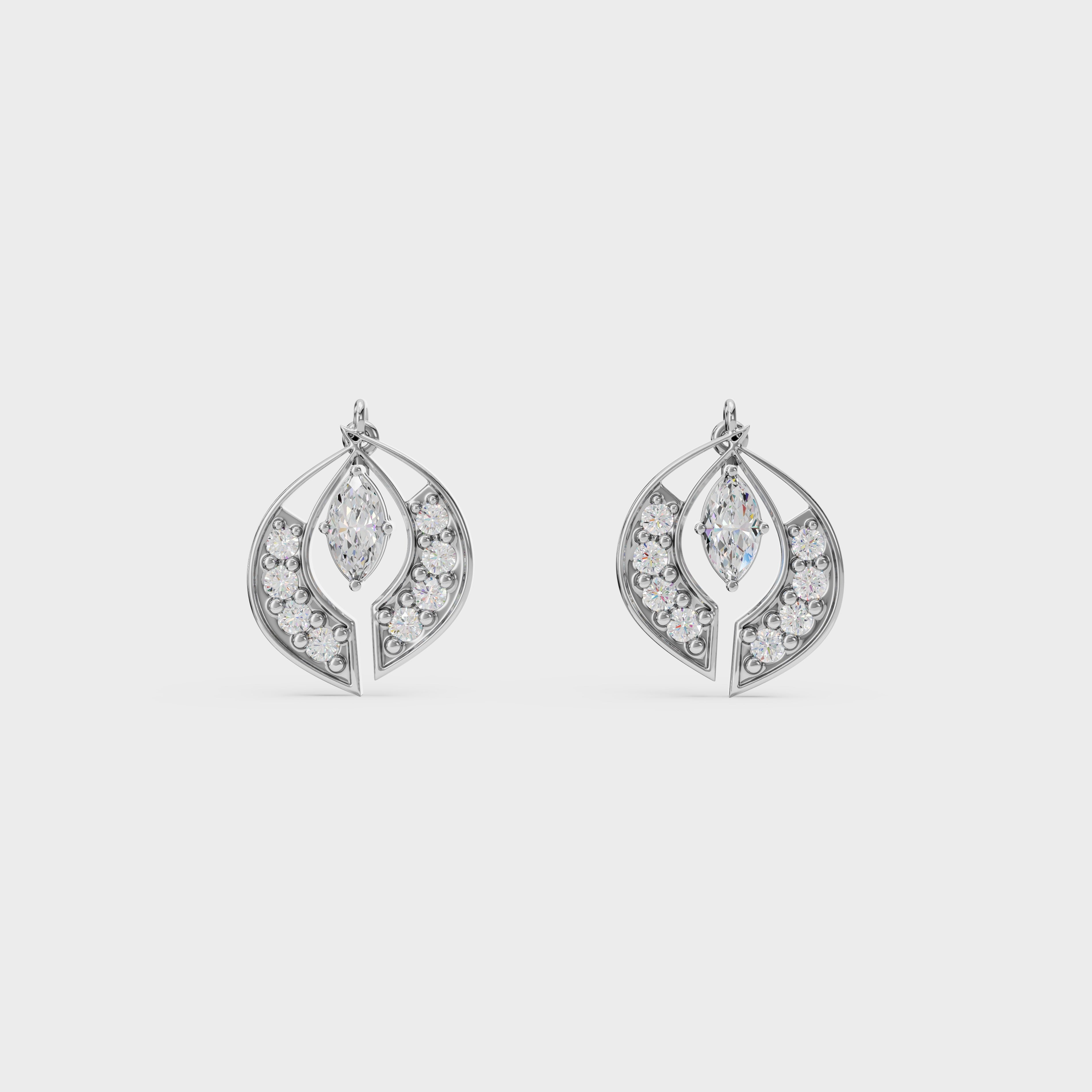 Marquise Cut 2 in 1 Stud And Drops