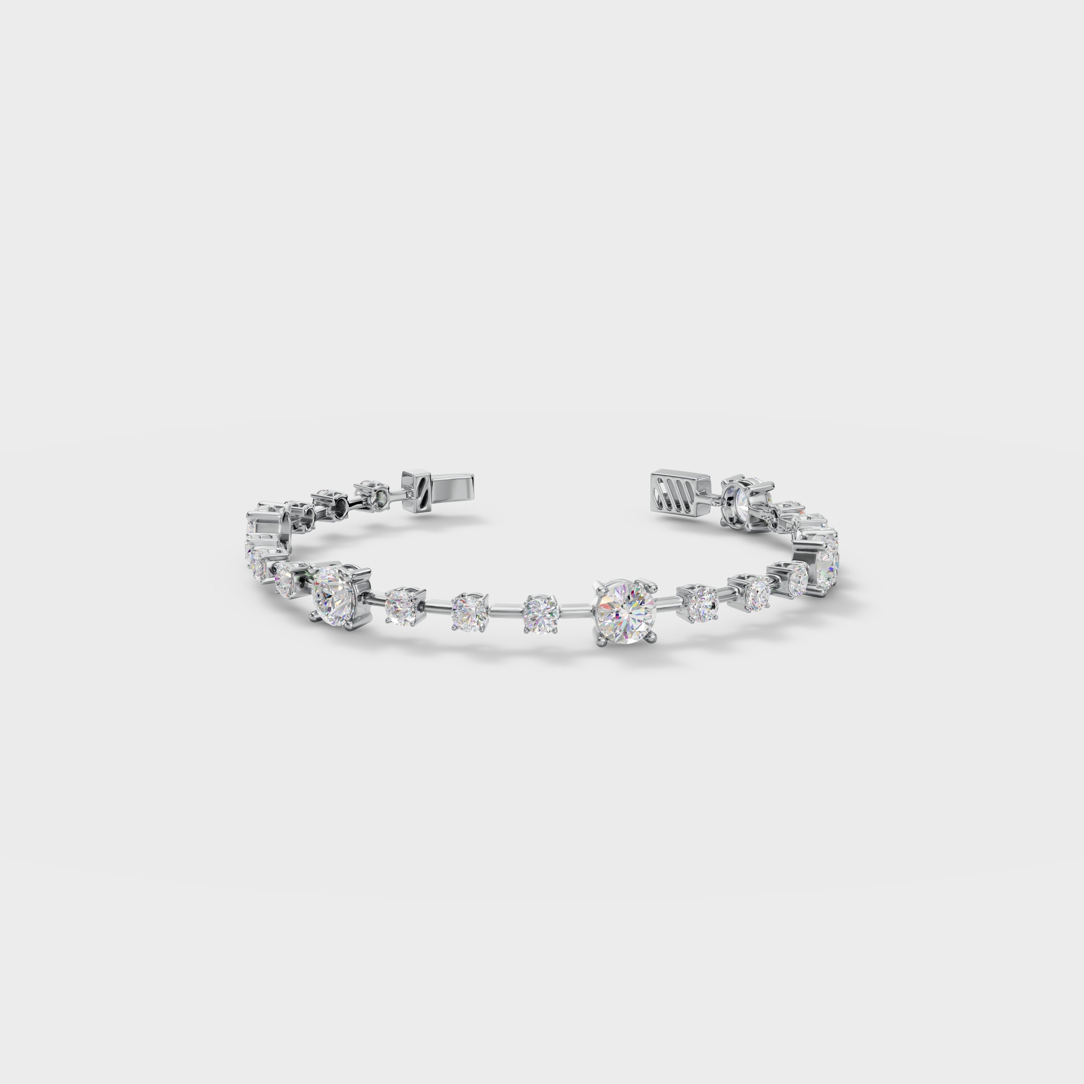 Elegant Round Cut Cubic Zirconia Tennis Bracelet