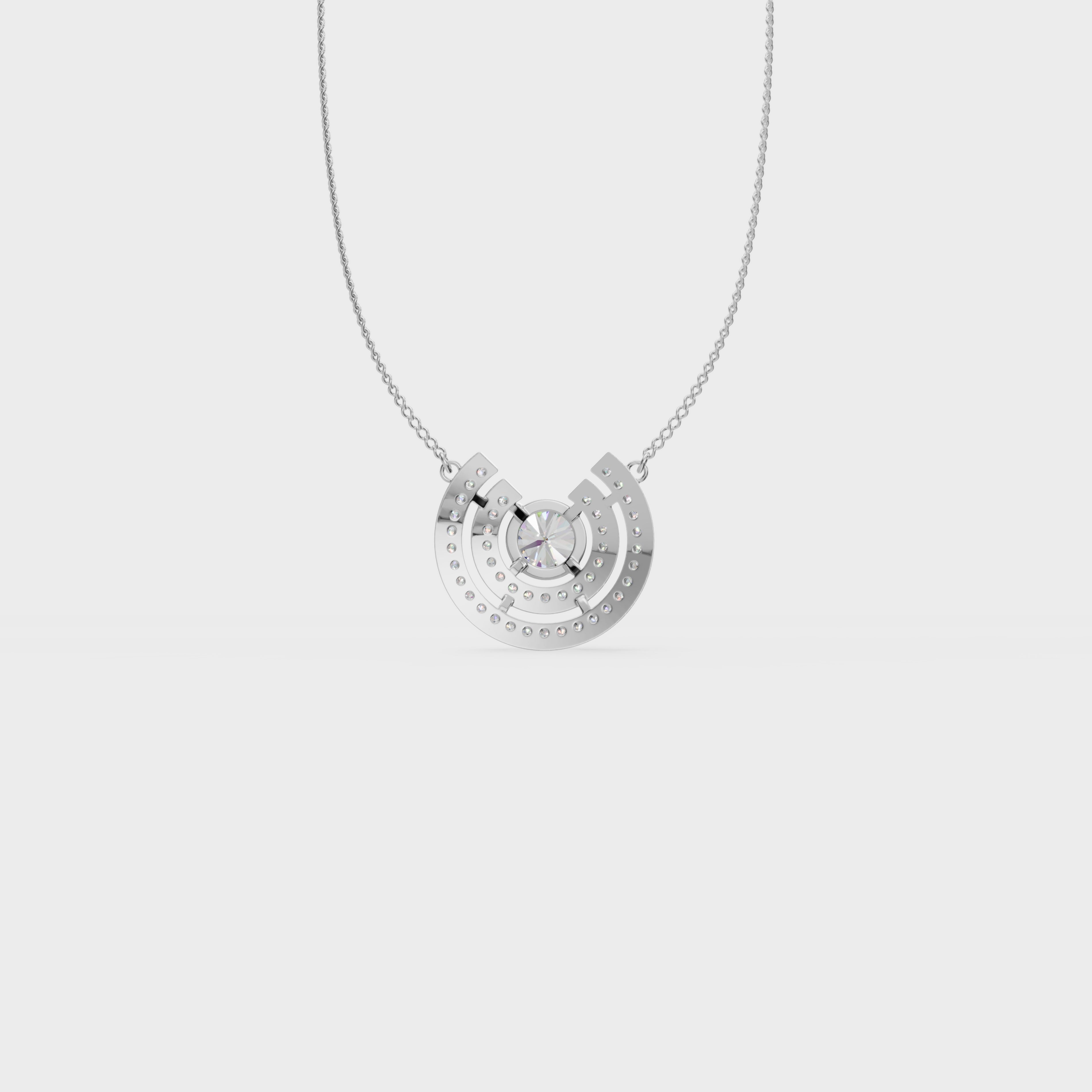 Good luck horseshoe Shape diamond pendant