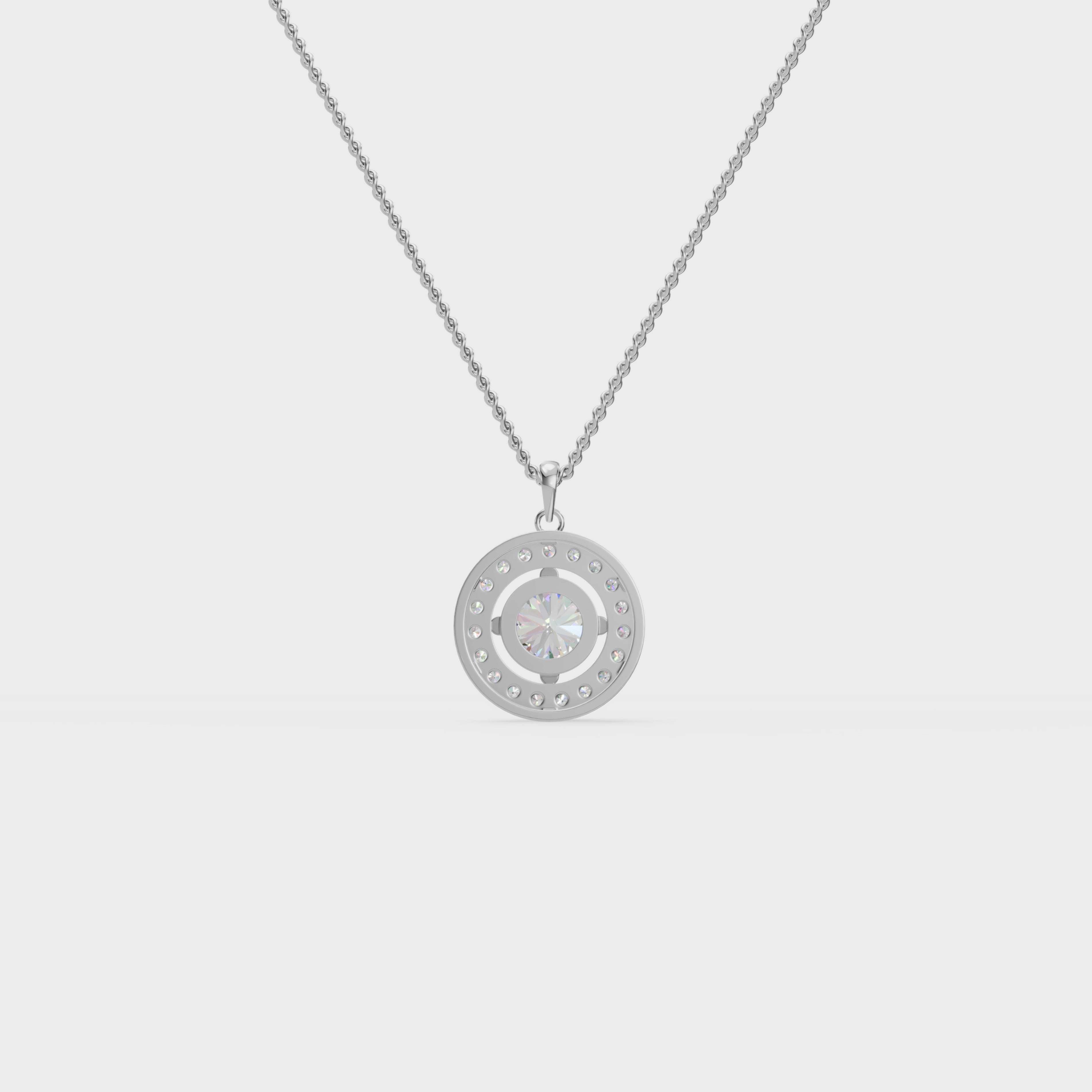 Celestial Halo Diamond Pendant