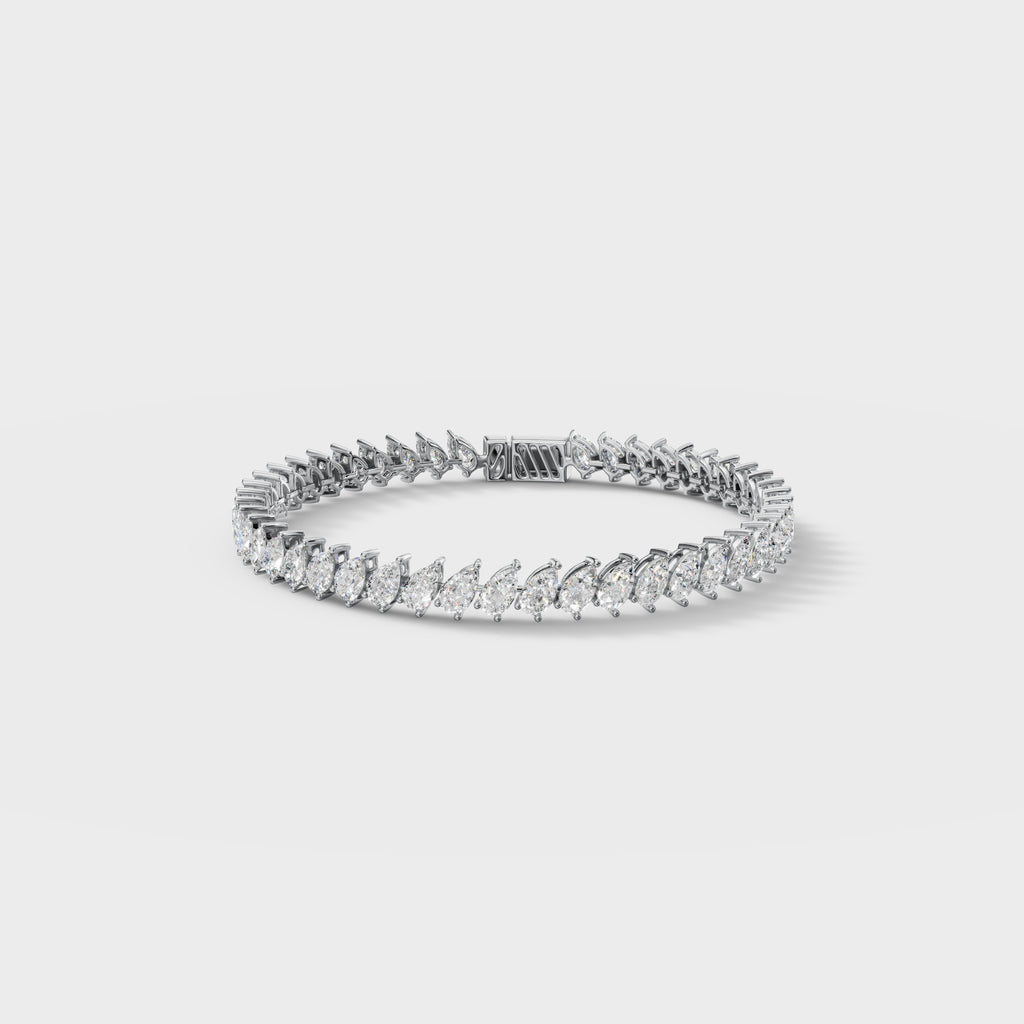 Luxe Spark Leaf Tennis Bracelet