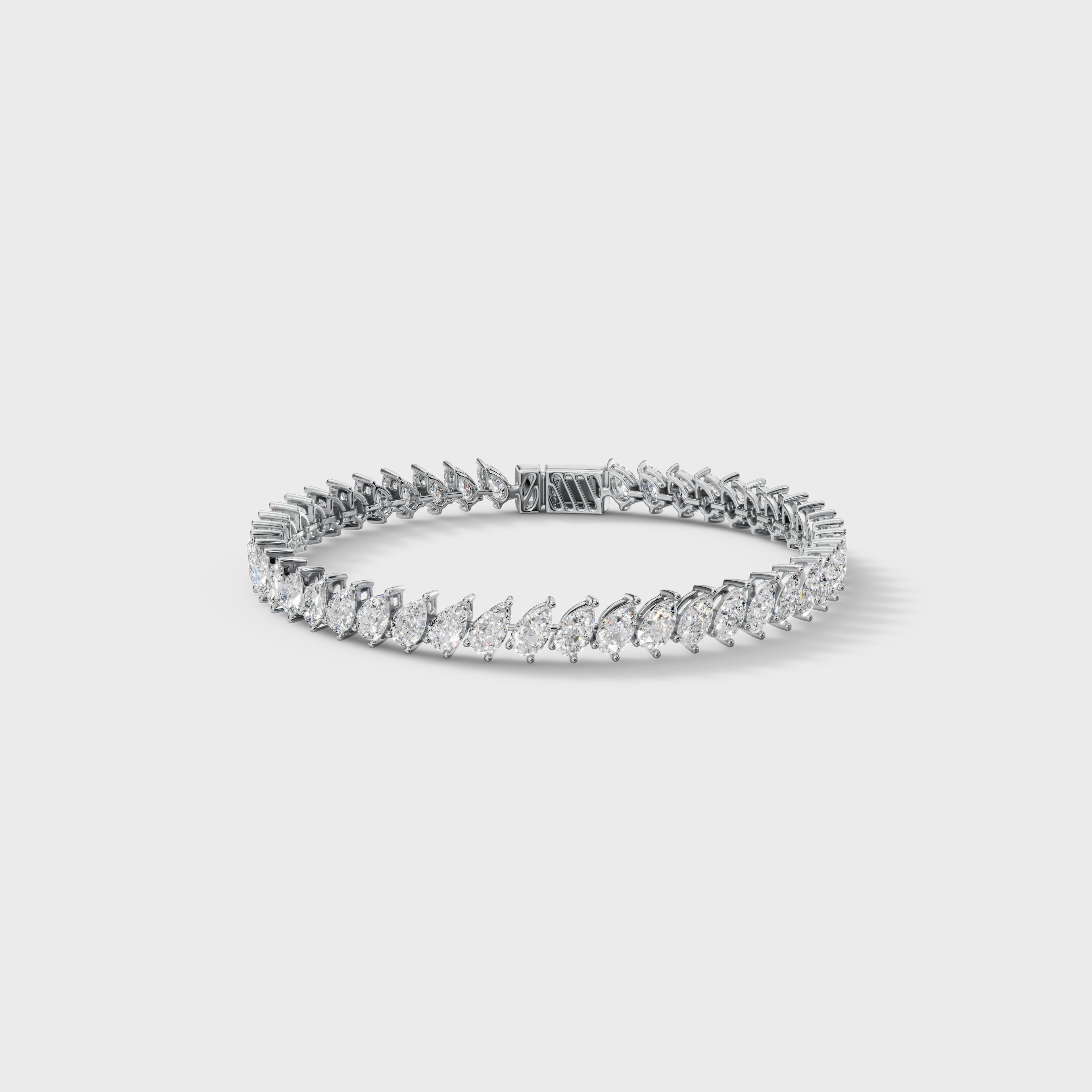 Luxe Spark Leaf Tennis Bracelet
