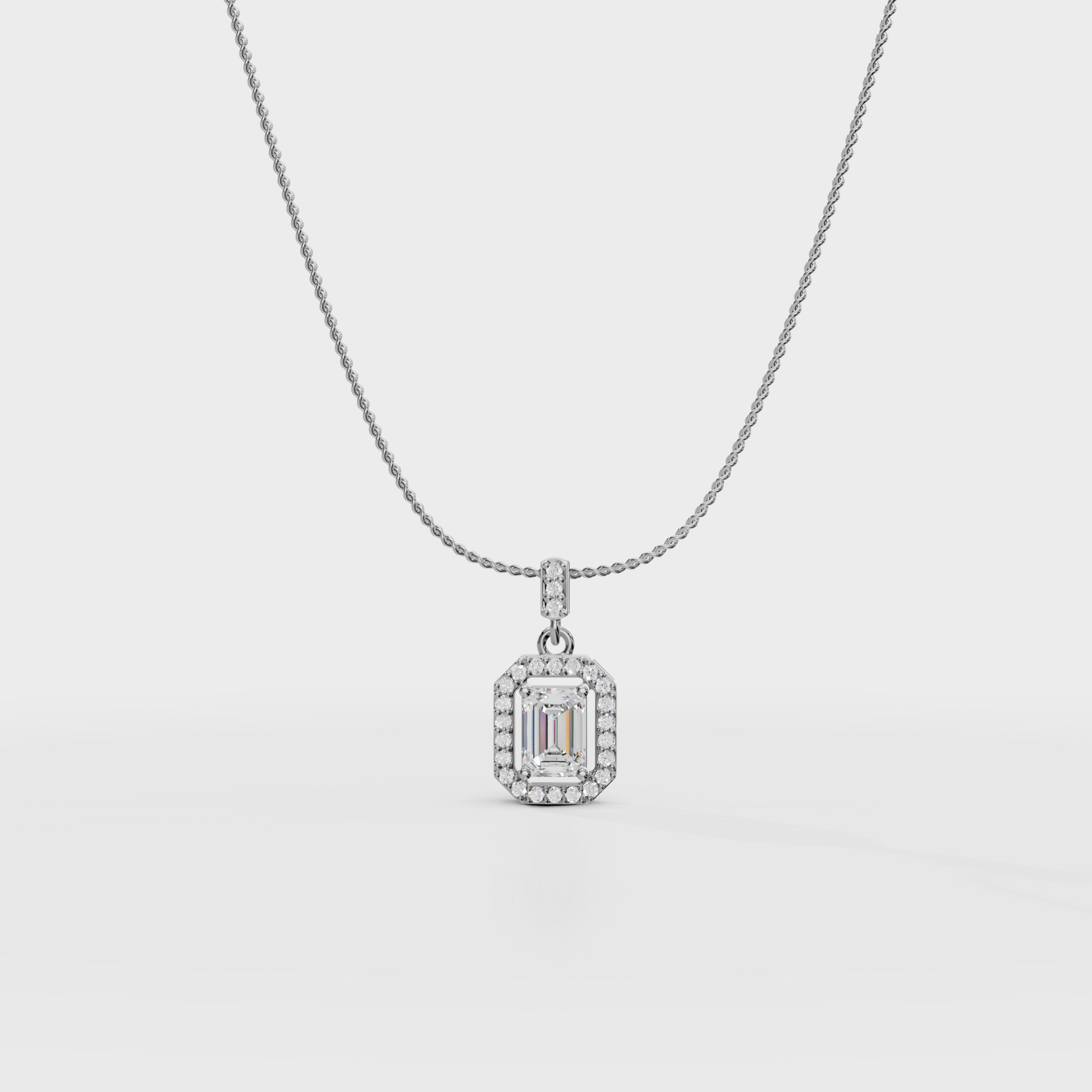 Luxe 1ct Emerald Cut Pendant