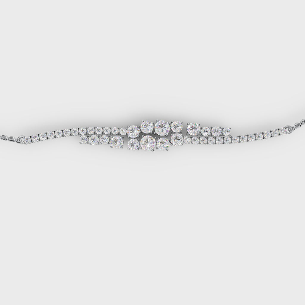 Luxury Cluster Cubic Zicronia Diamond Bracelet