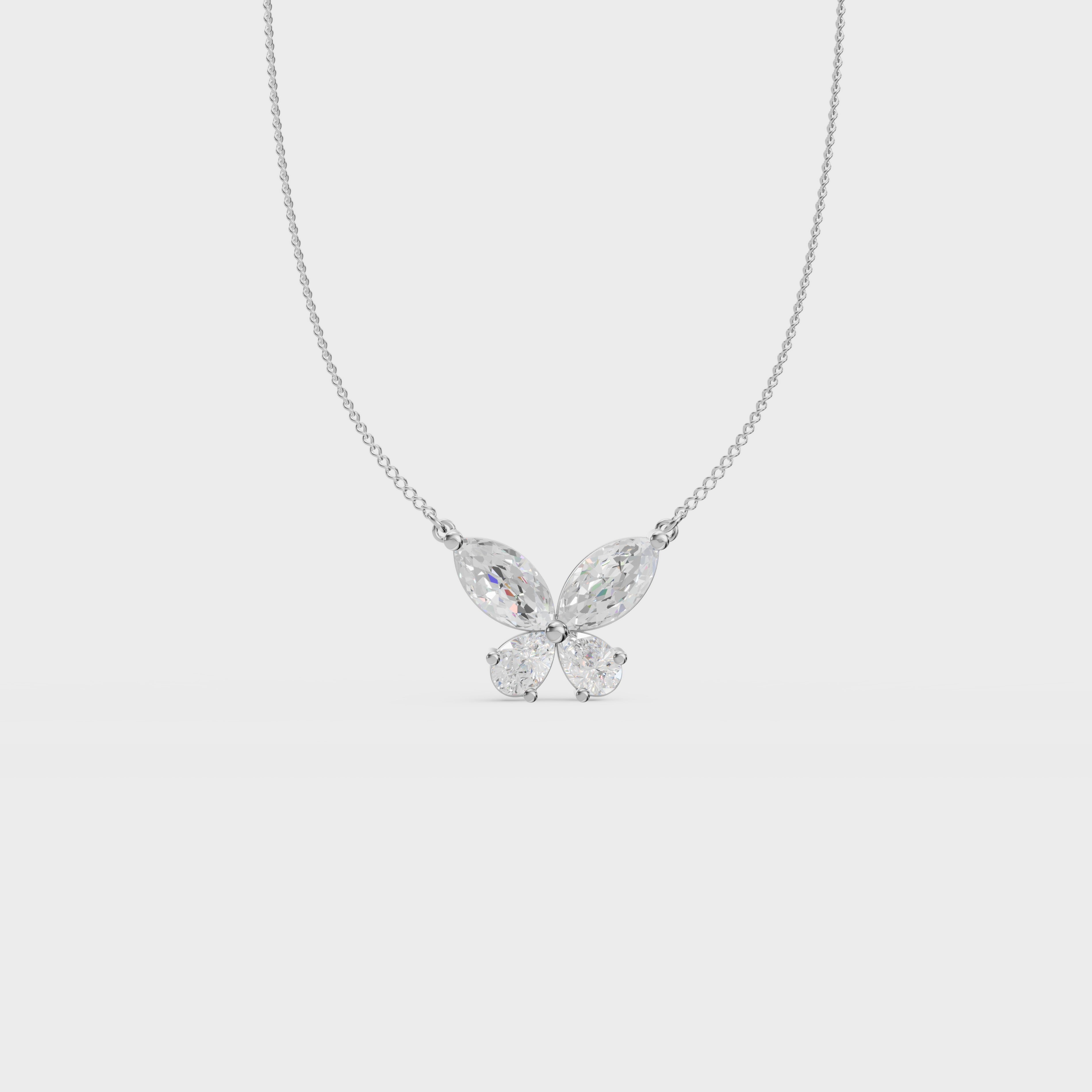 Flying Beauty Butterfly Elegant Marquise Cut Pendant