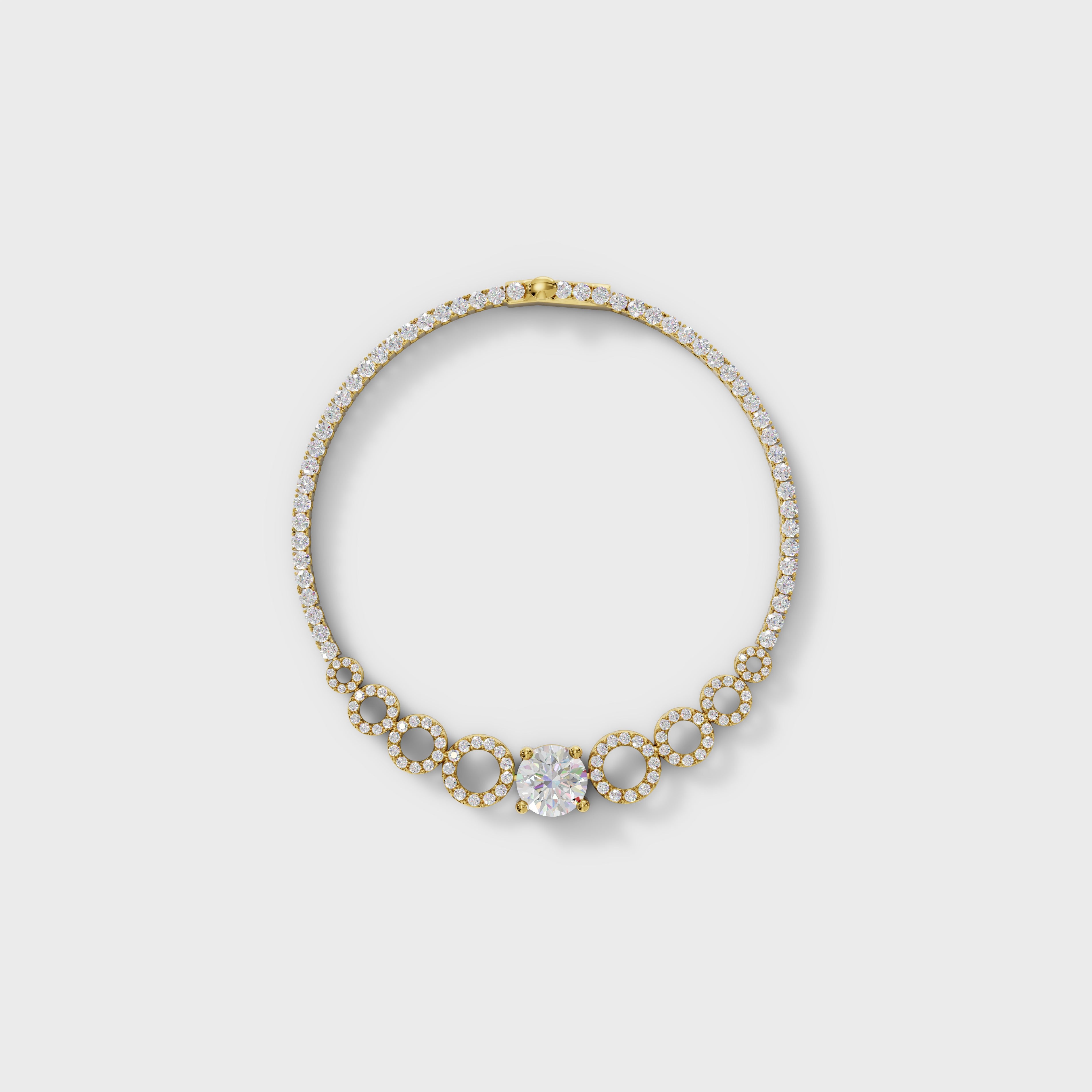 Halo Circle Solitaire Bracelet