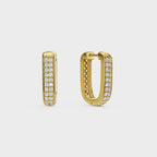 Round Diamond Huggie Hoops