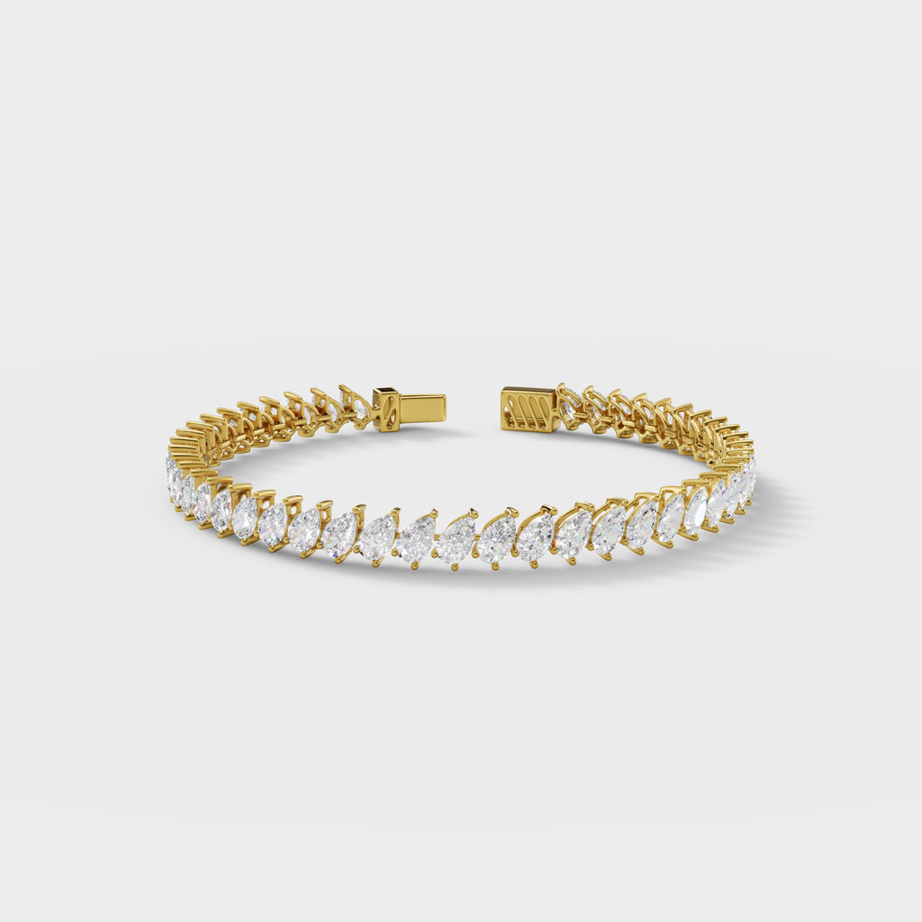 Luxe Spark Leaf Tennis Bracelet