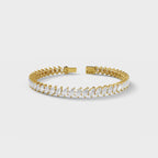 Luxe Spark Leaf Tennis Bracelet