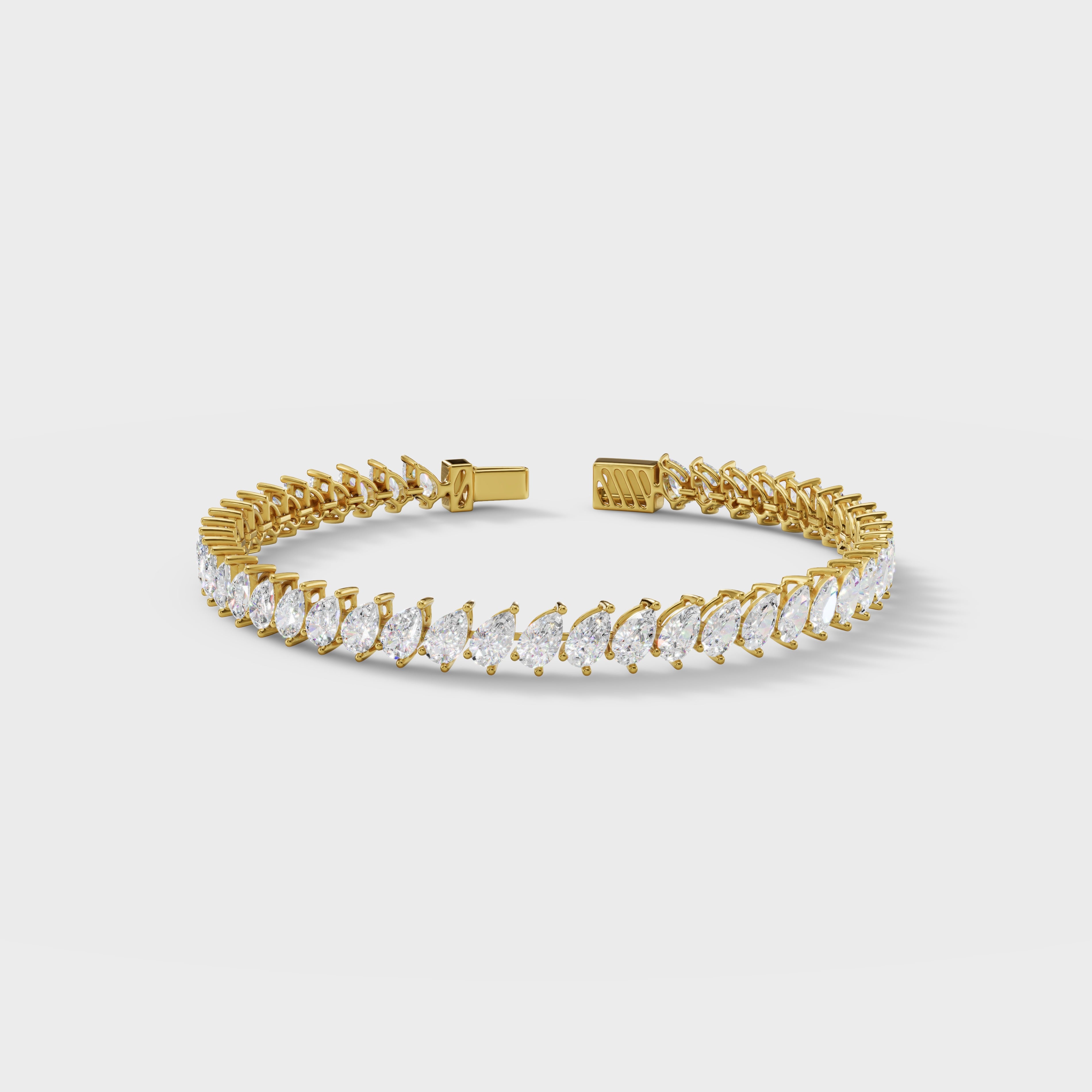 Luxe Spark Leaf Tennis Bracelet