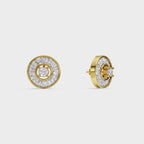 Radial Baguette Diamond Studs Earrings