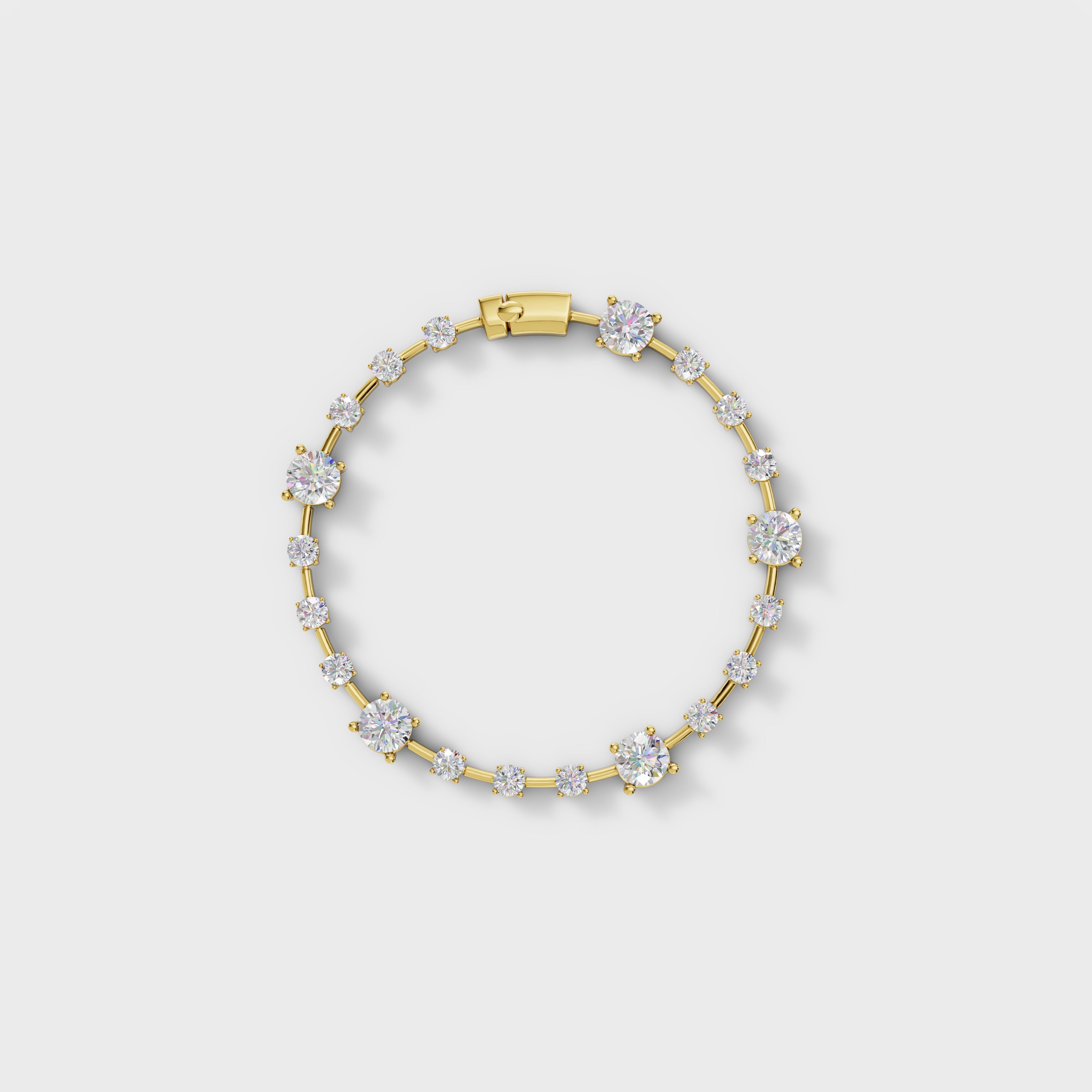 Elegant Round Cut Cubic Zirconia Tennis Bracelet