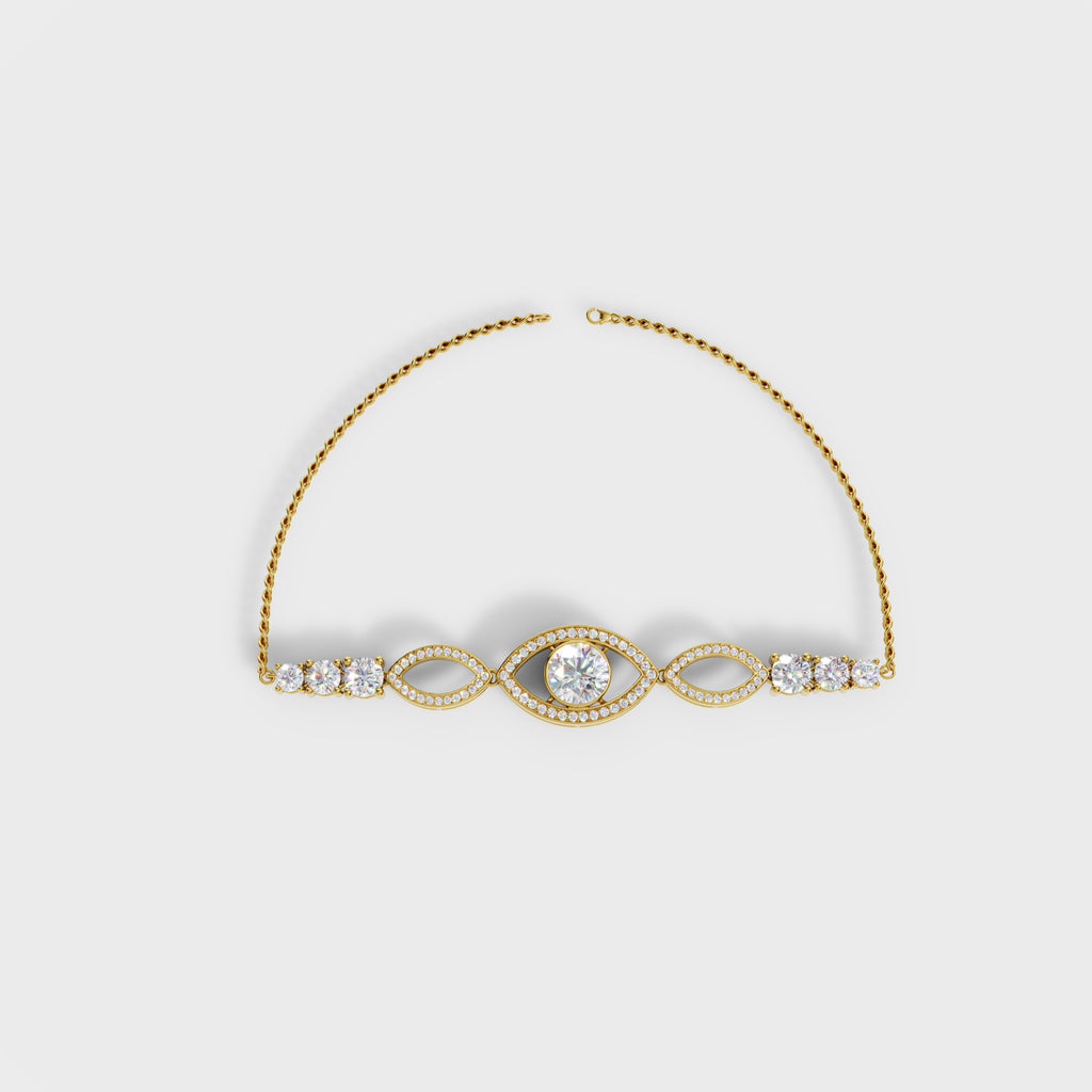 Good Vibes Only Evil Eye Diamond Protection Bracelet