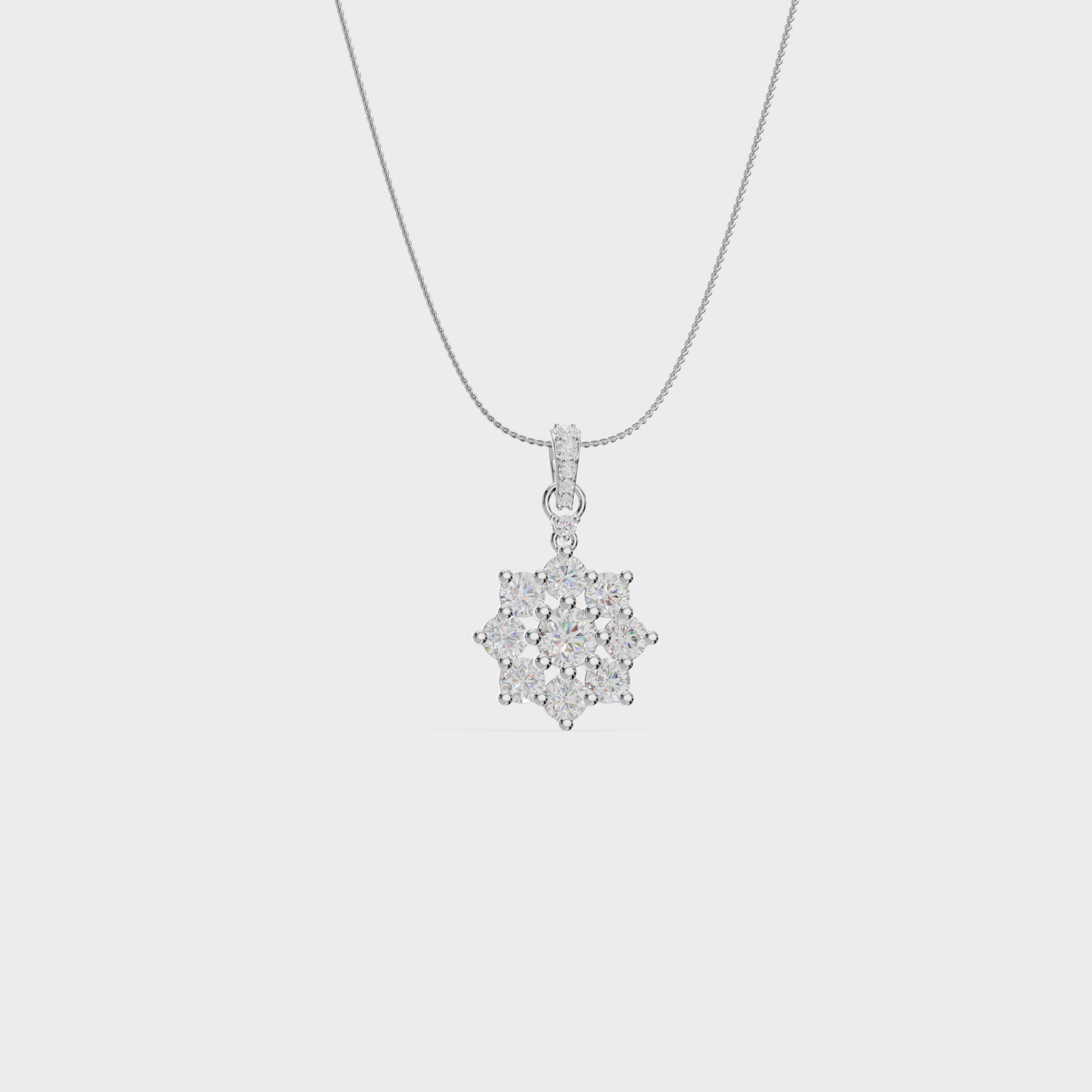 Dahila Diamond Cluster Pendant