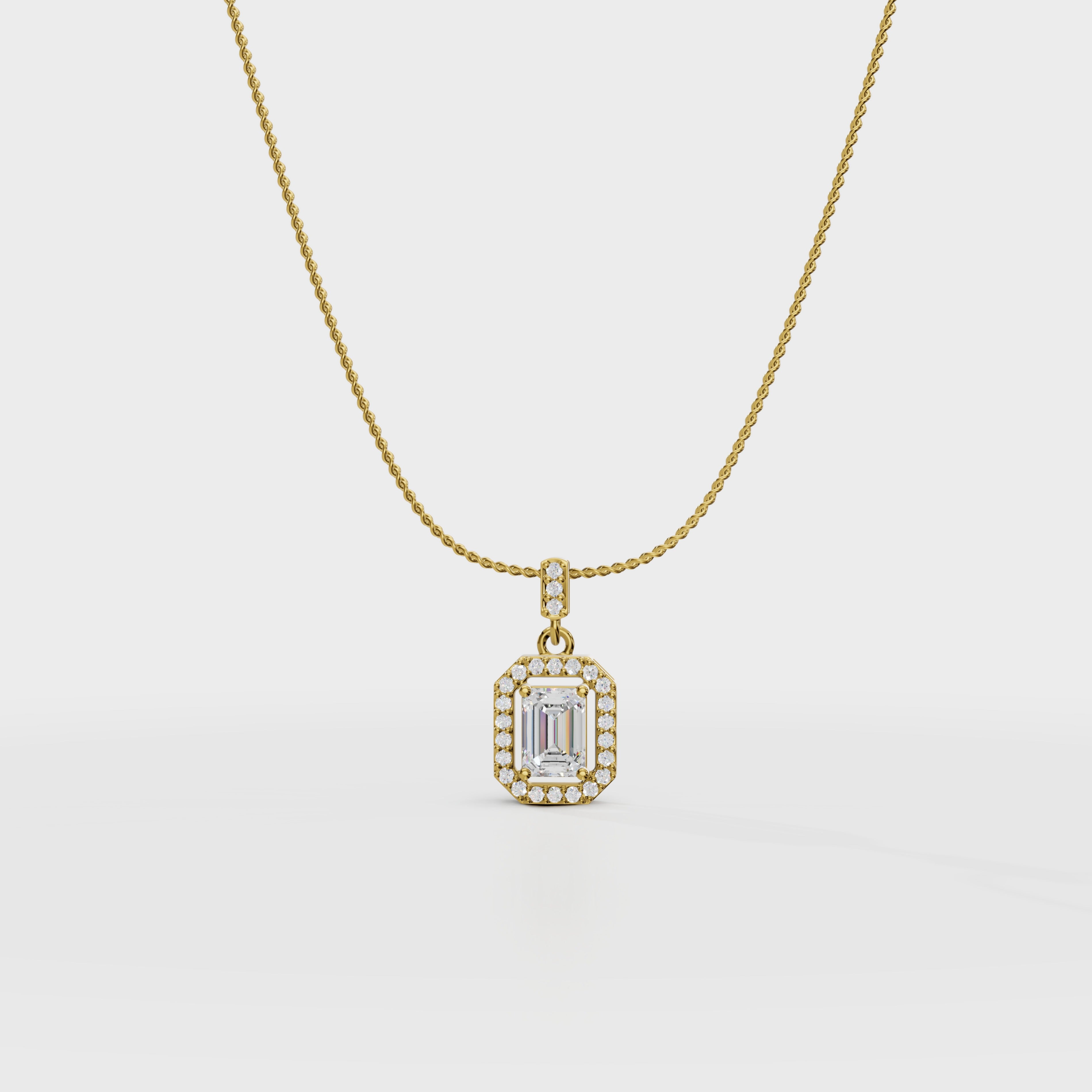 Luxe 1ct Emerald Cut Pendant