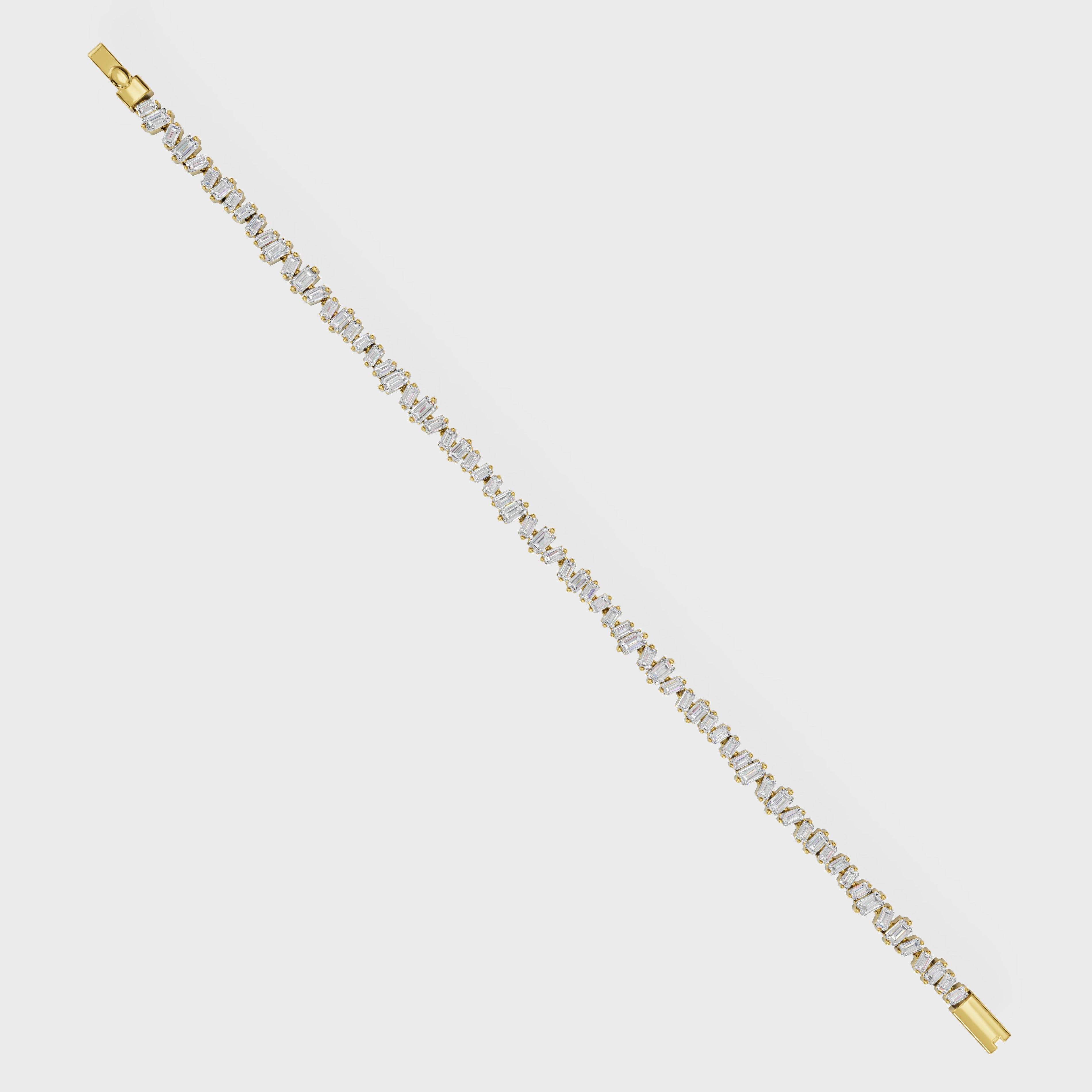 Linear Luxe Baguette Cut Bracelet
