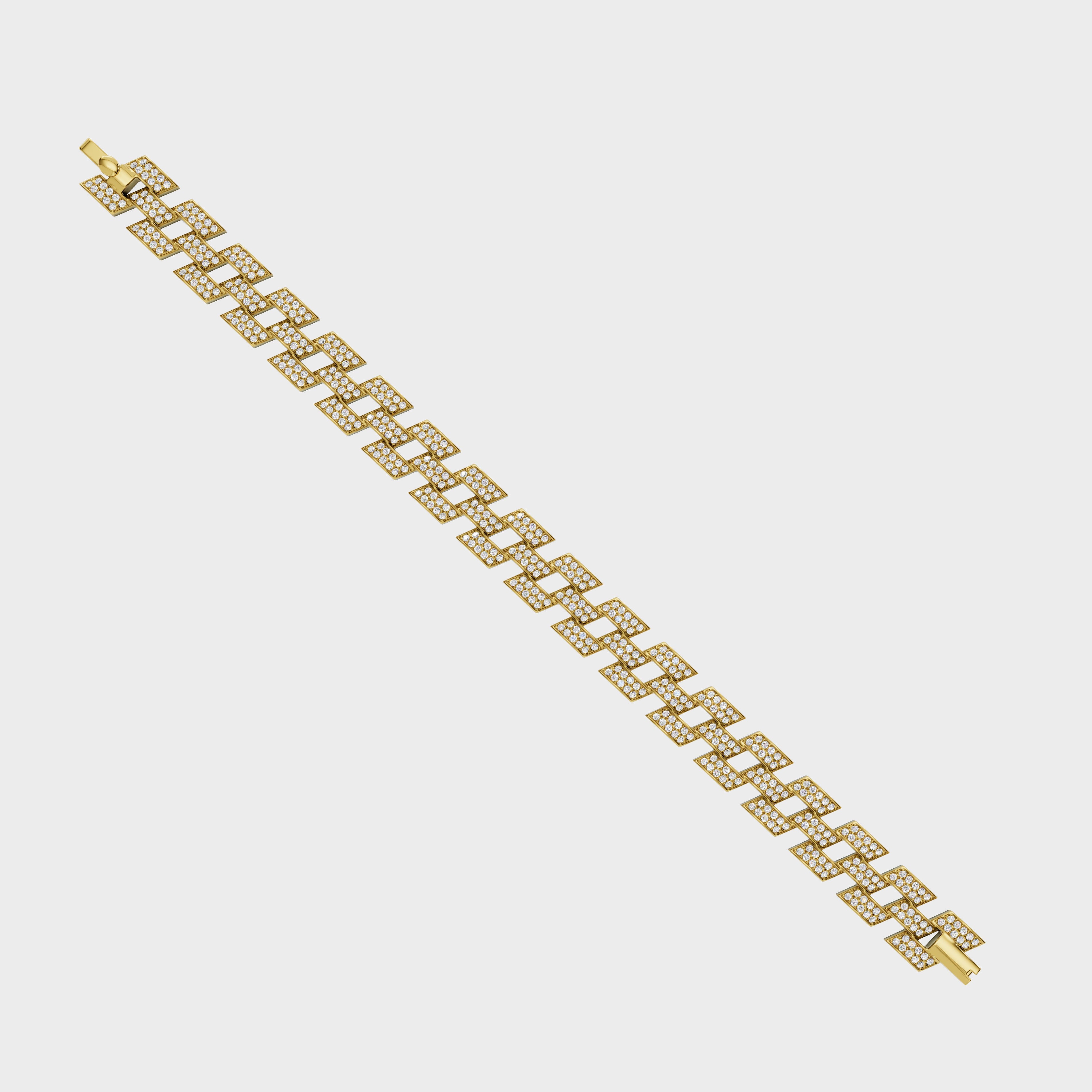 Pave Diamond Link Bracelet