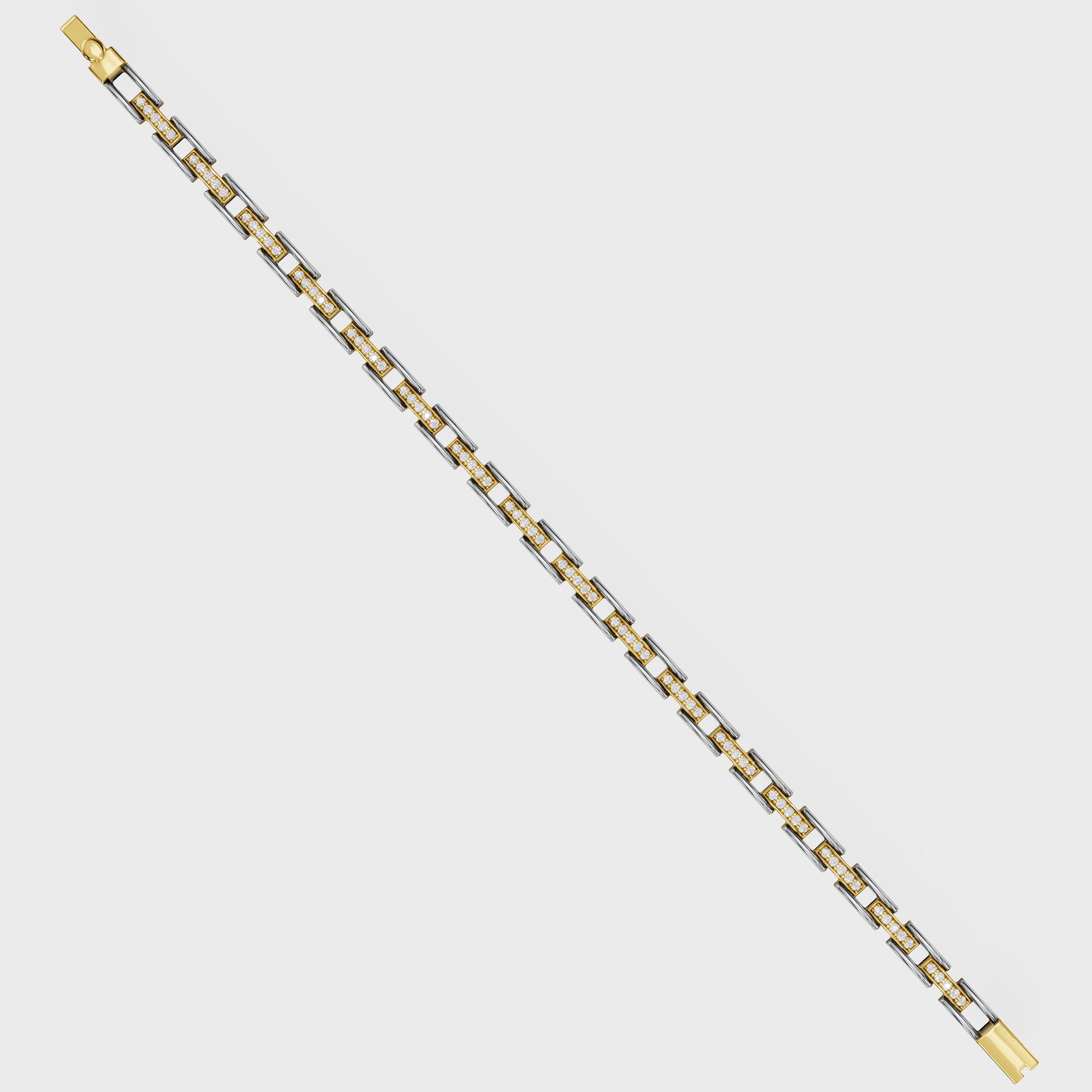 Dual-Tone Link Charm Bracelet