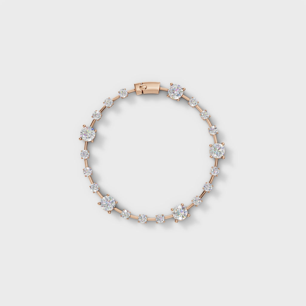 Elegant Round Cut Cubic Zirconia Tennis Bracelet