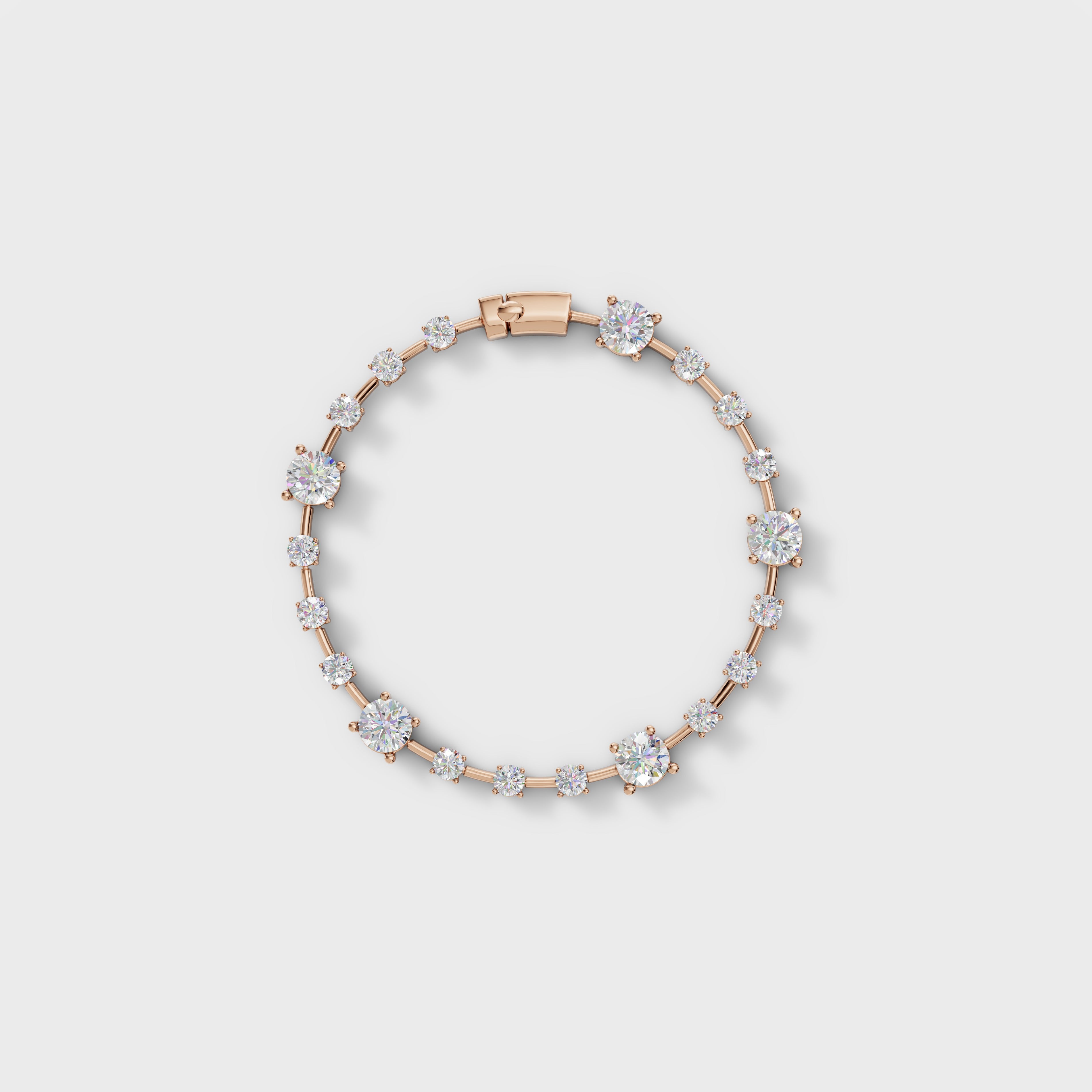 Elegant Round Cut Cubic Zirconia Tennis Bracelet