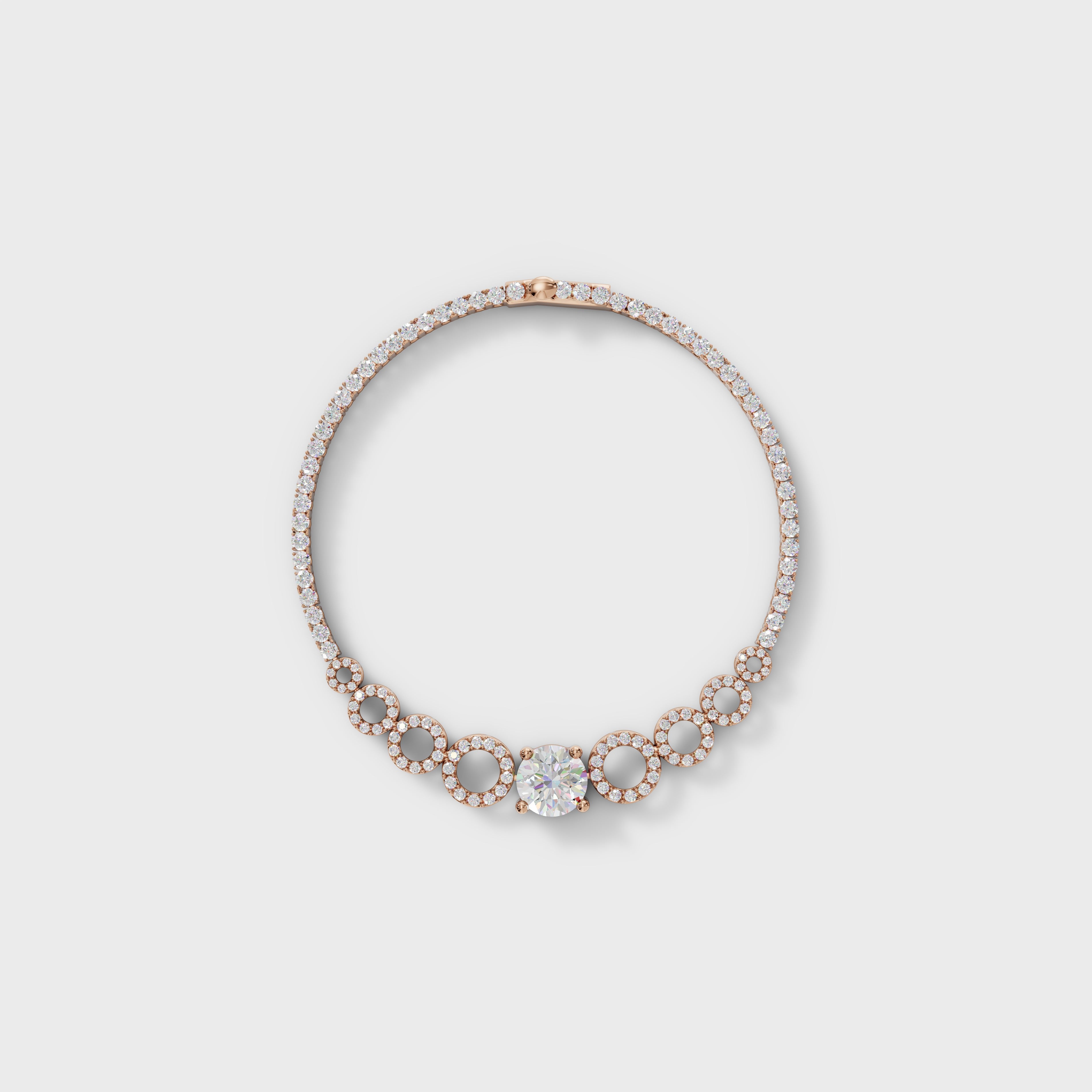 Halo Circle Solitaire Bracelet