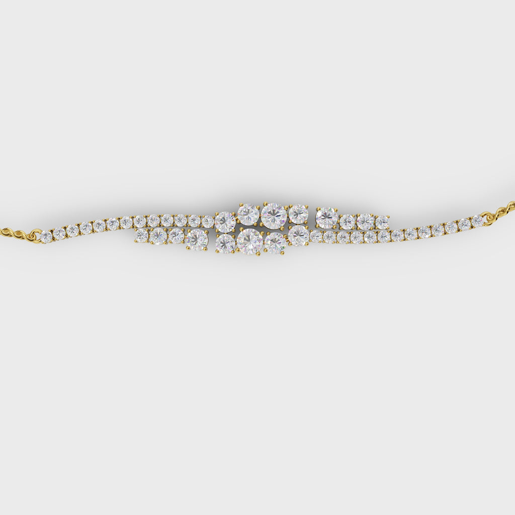 Luxury Cluster Cubic Zicronia Diamond Bracelet