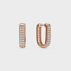 Round Diamond Huggie Hoops