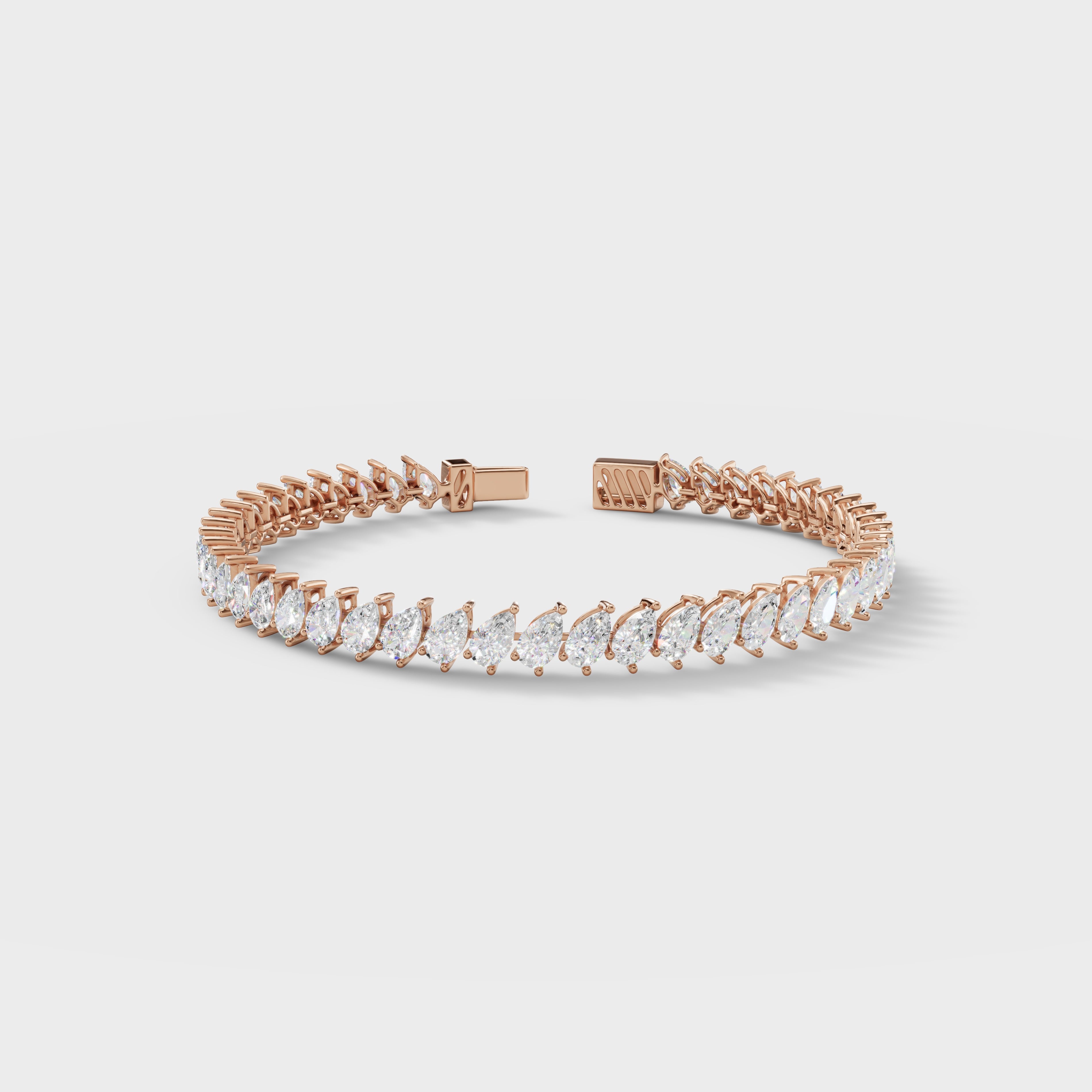 Luxe Spark Leaf Tennis Bracelet
