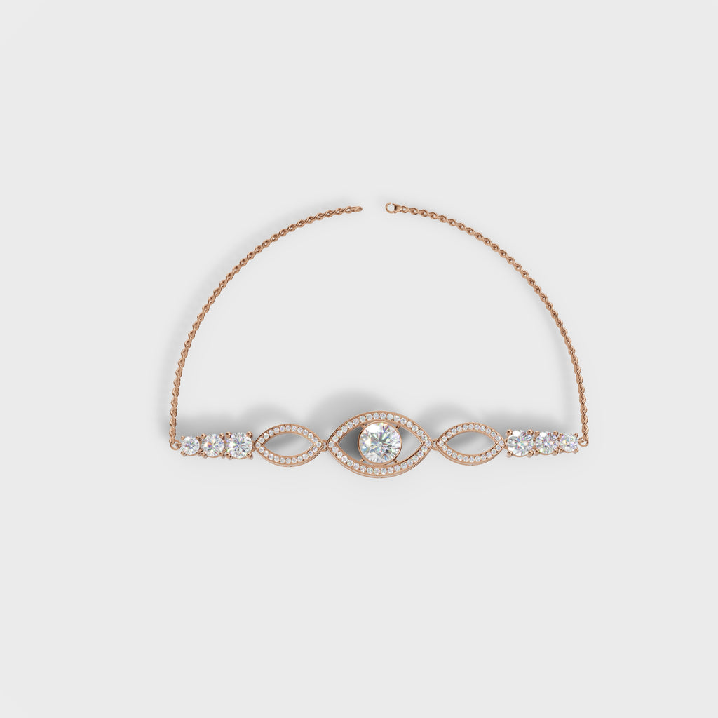 Good Vibes Only Evil Eye Diamond Protection Bracelet