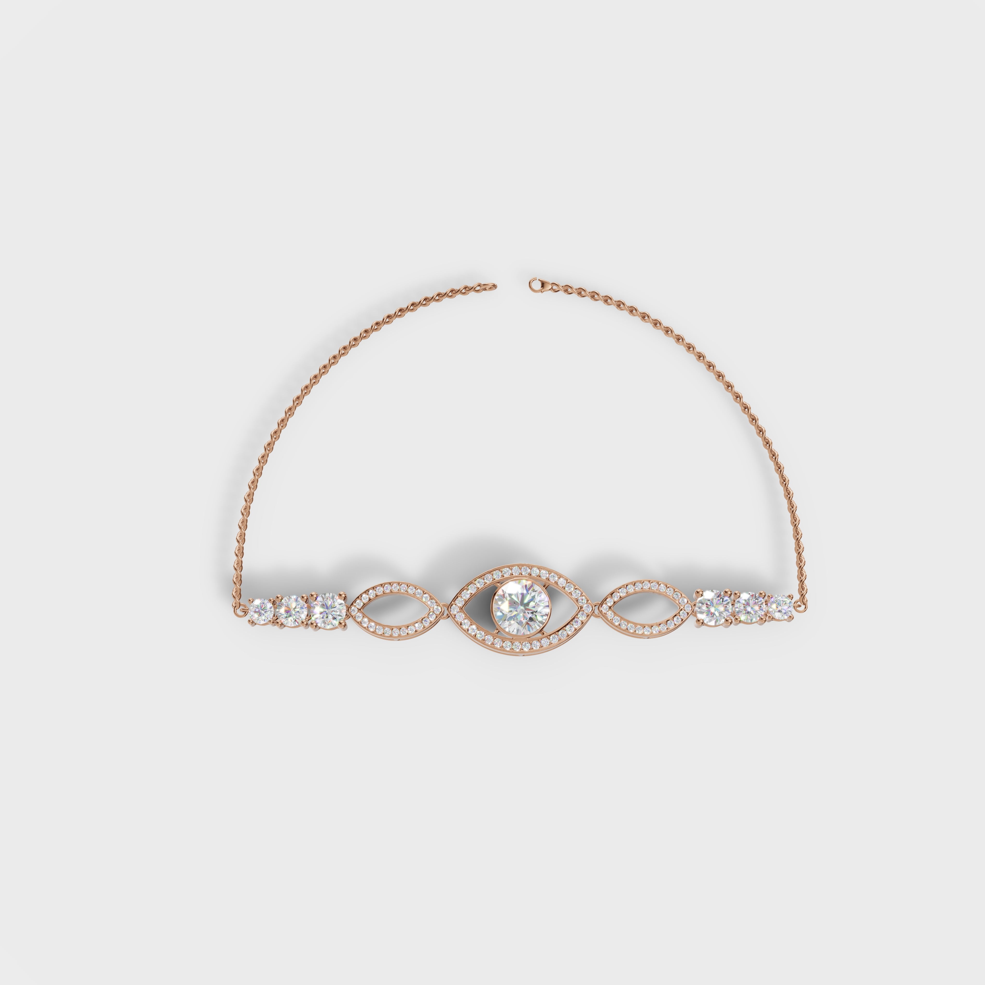 Good Vibes Only Evil Eye Diamond Protection Bracelet