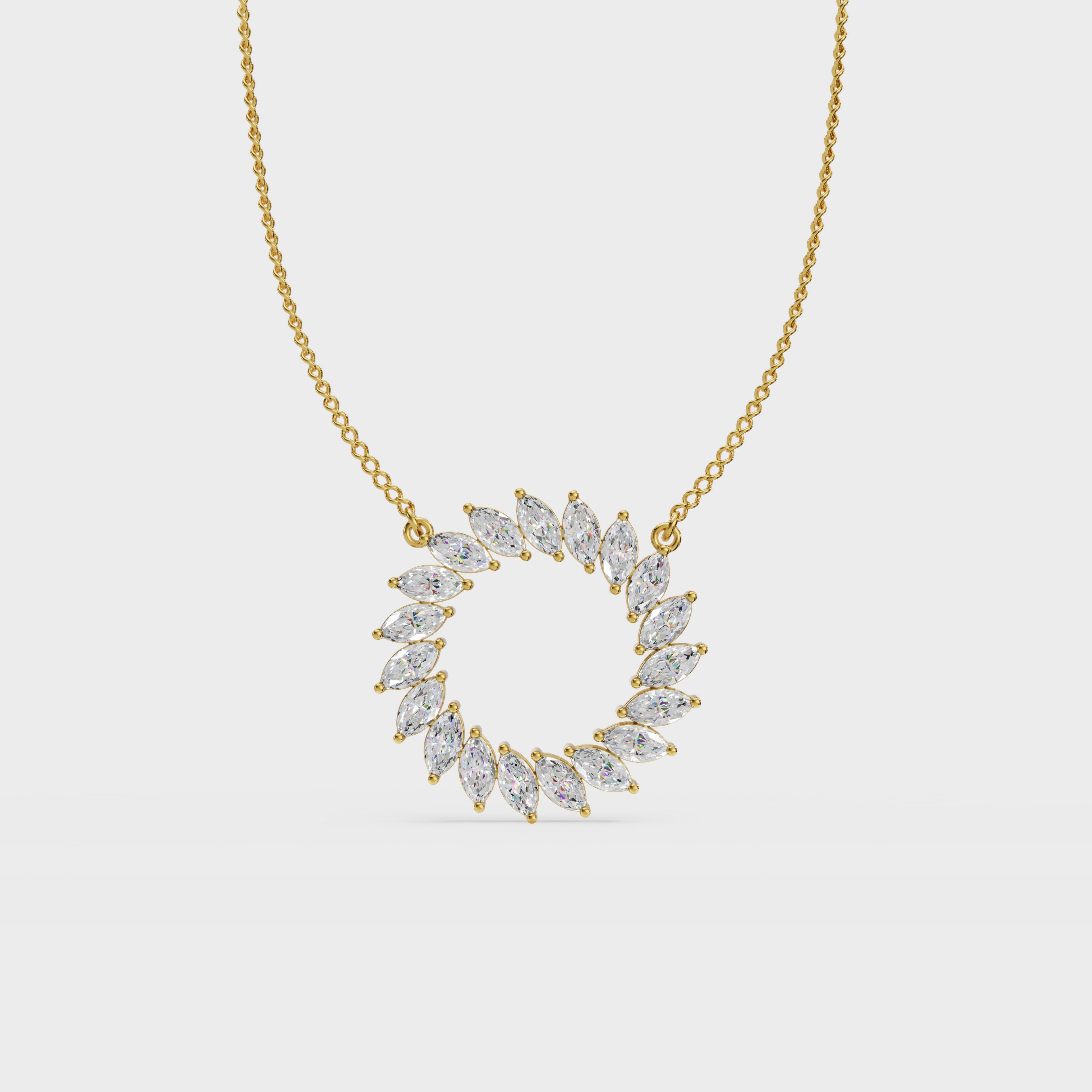 Circle Floral Burst Pendant