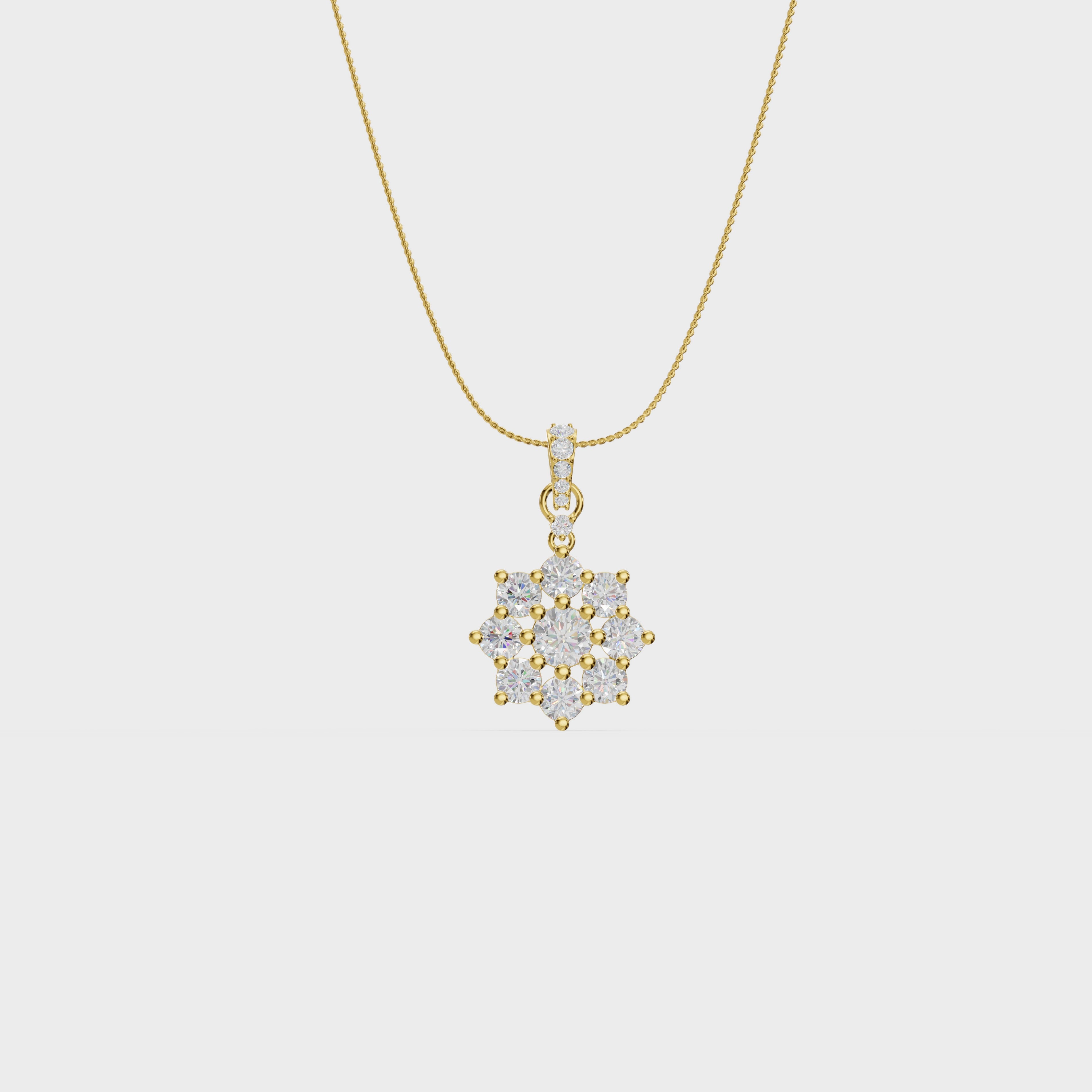 Dahila Diamond Cluster Pendant